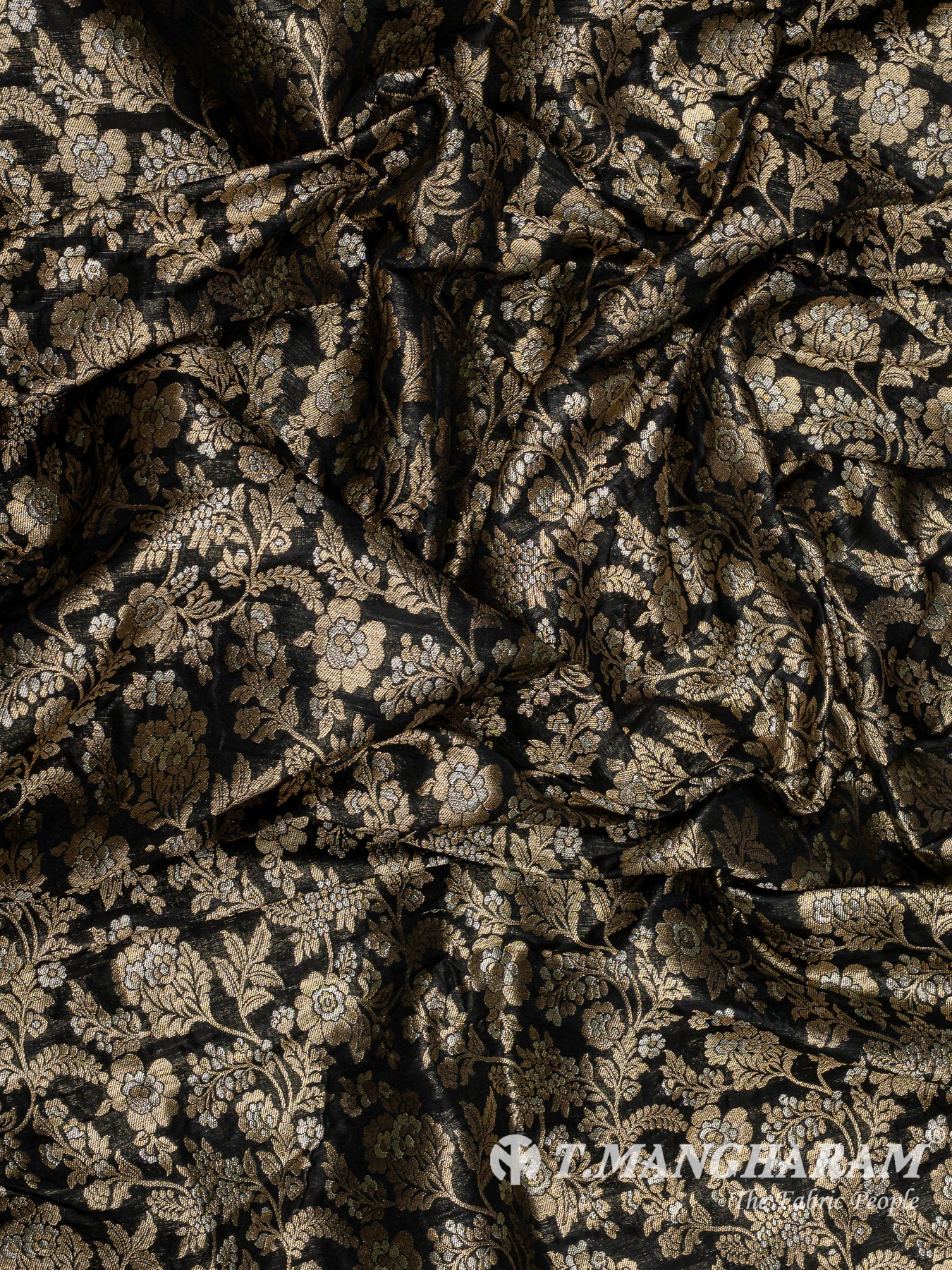 Black Banaras Fabric - EB9870