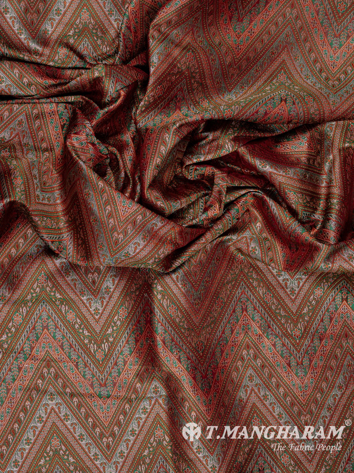 Brown Banaras Fabric - EB9860