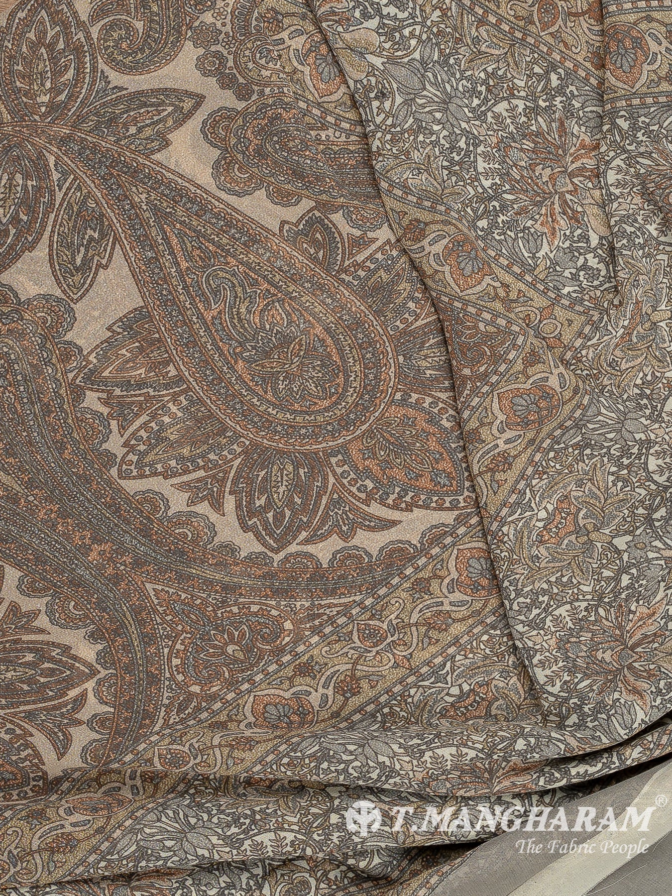 Grey Crepe Chudidhar Fabric Set - EF1599