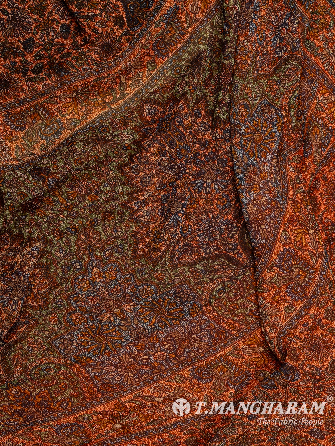 Orange Crepe Chudidhar Fabric Set - EF1620