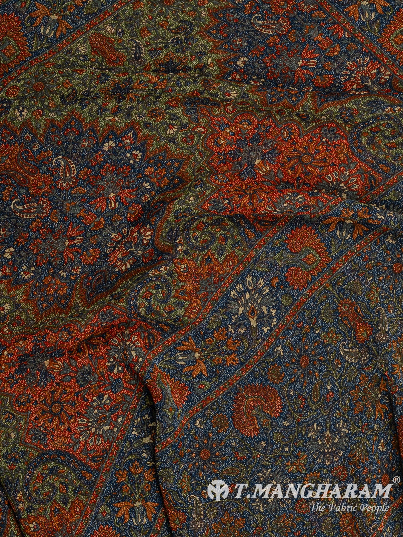 Blue Crepe Chudidhar Fabric Set - EF1621