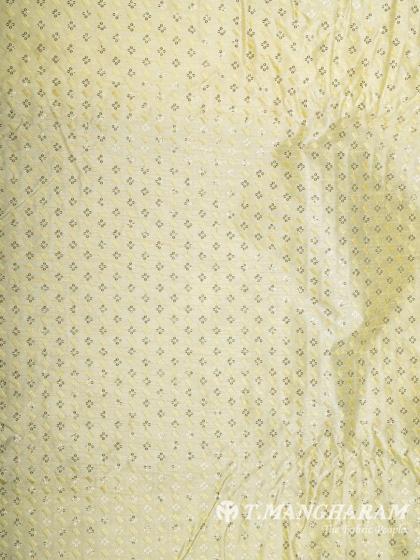 Yellow Semi Raw Silk Fabric - EB10012