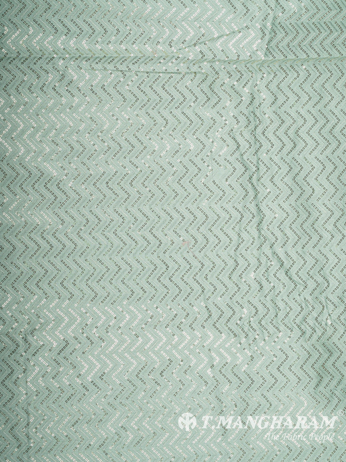 Green Semi Raw Silk Fabric - EB10023