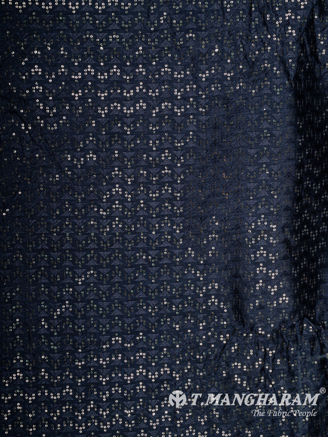 Blue Semi Raw Silk Fabric - EB10017