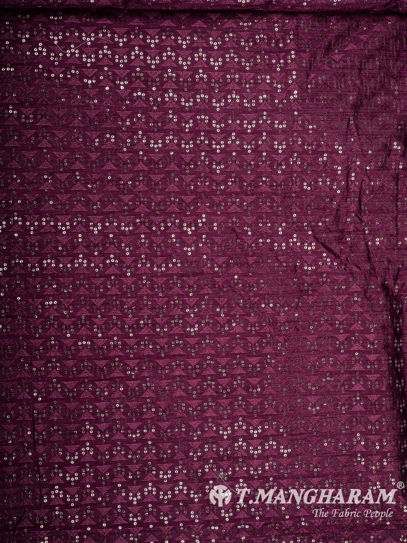 Purple Semi Raw Silk Fabric - EB10019
