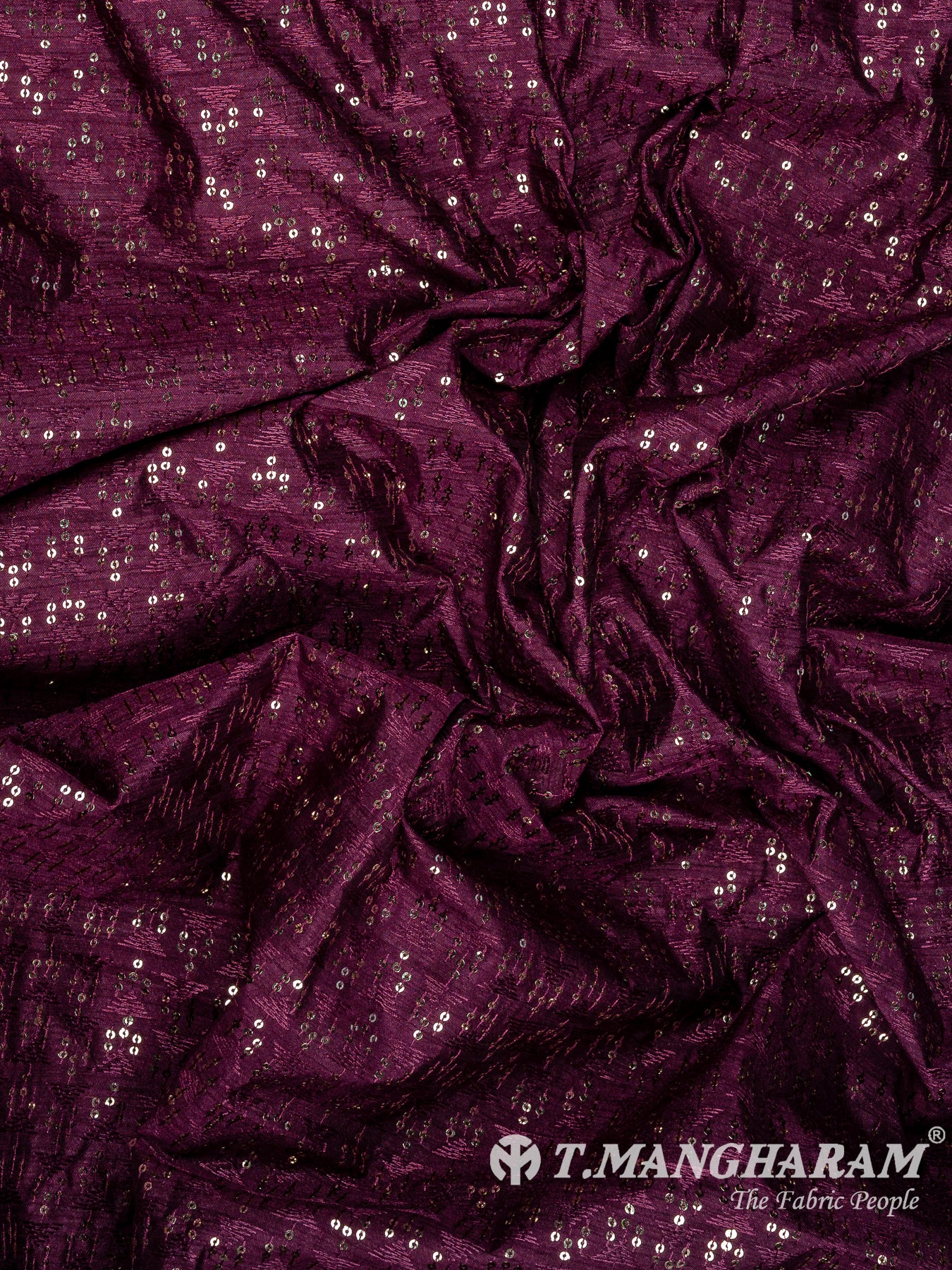Purple Semi Raw Silk Fabric - EB10019
