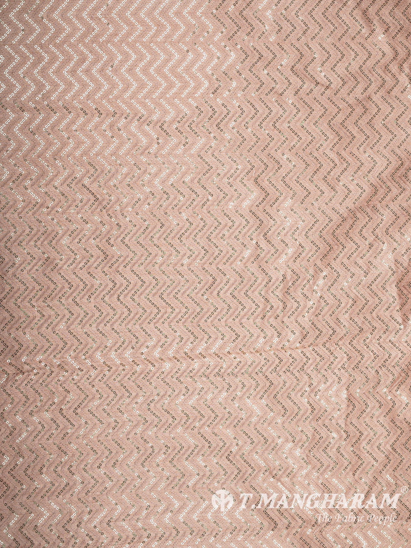 Peach Semi Raw Silk Fabric - EB10020