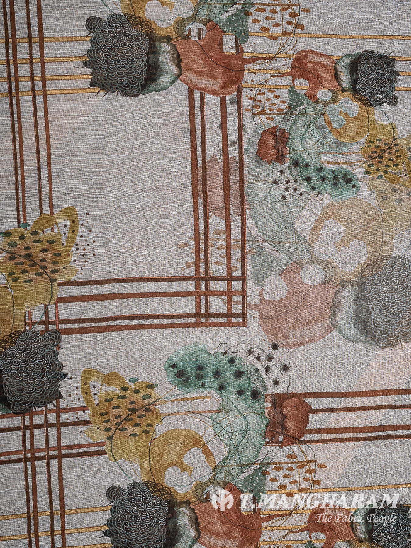 Cream Cotton Fabric - EC12596