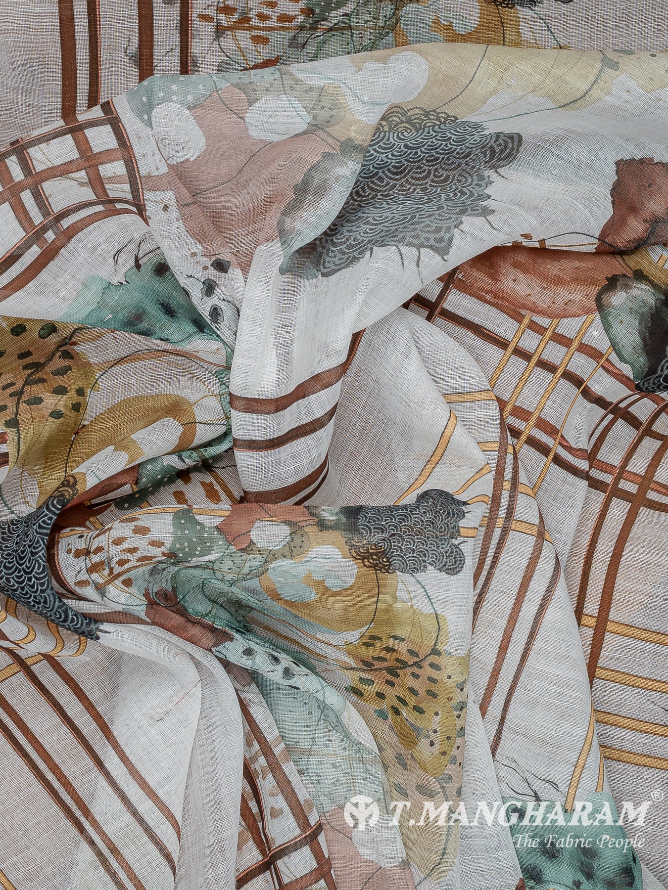Cream Cotton Fabric - EC12596