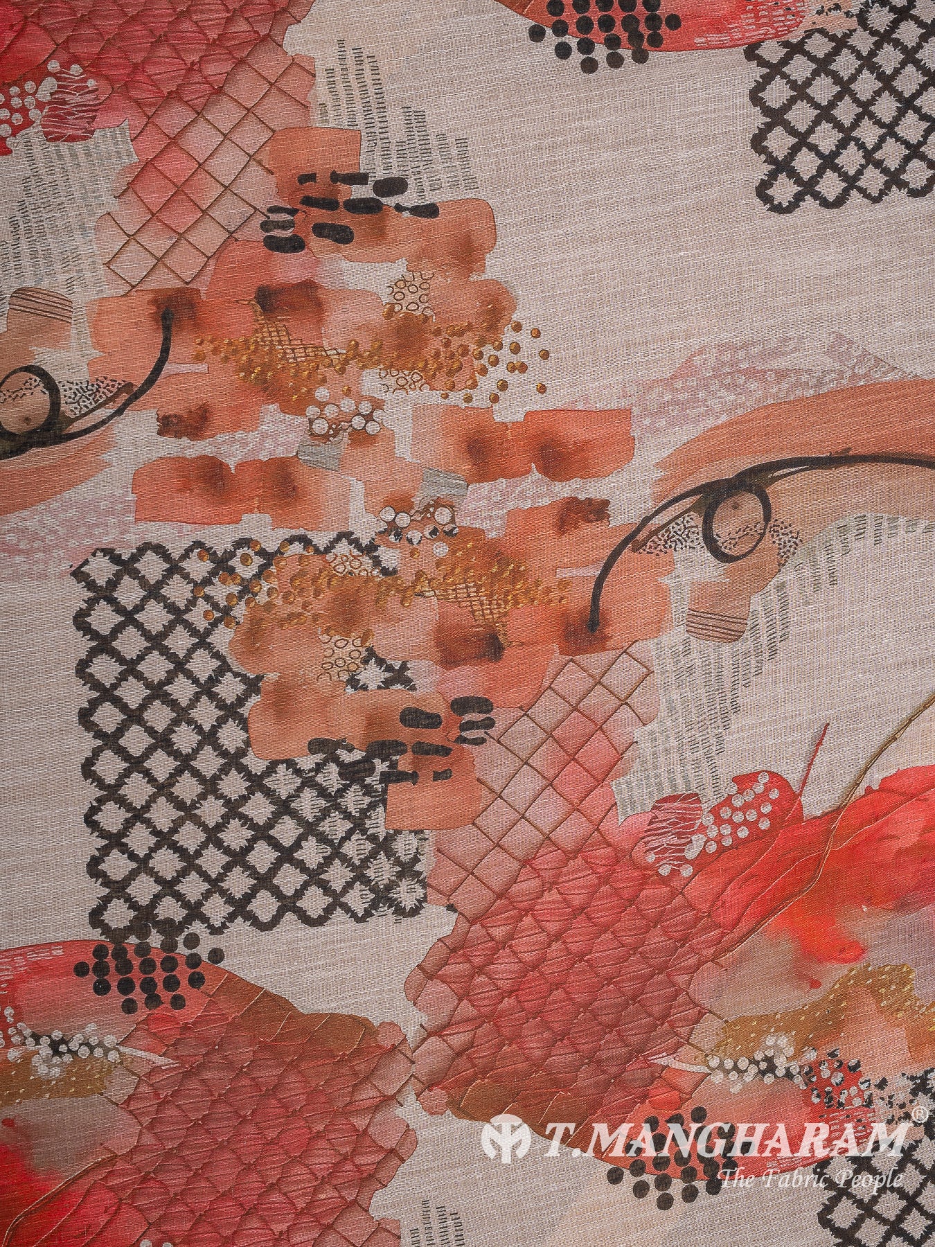 Peach Cotton Fabric - EC12599