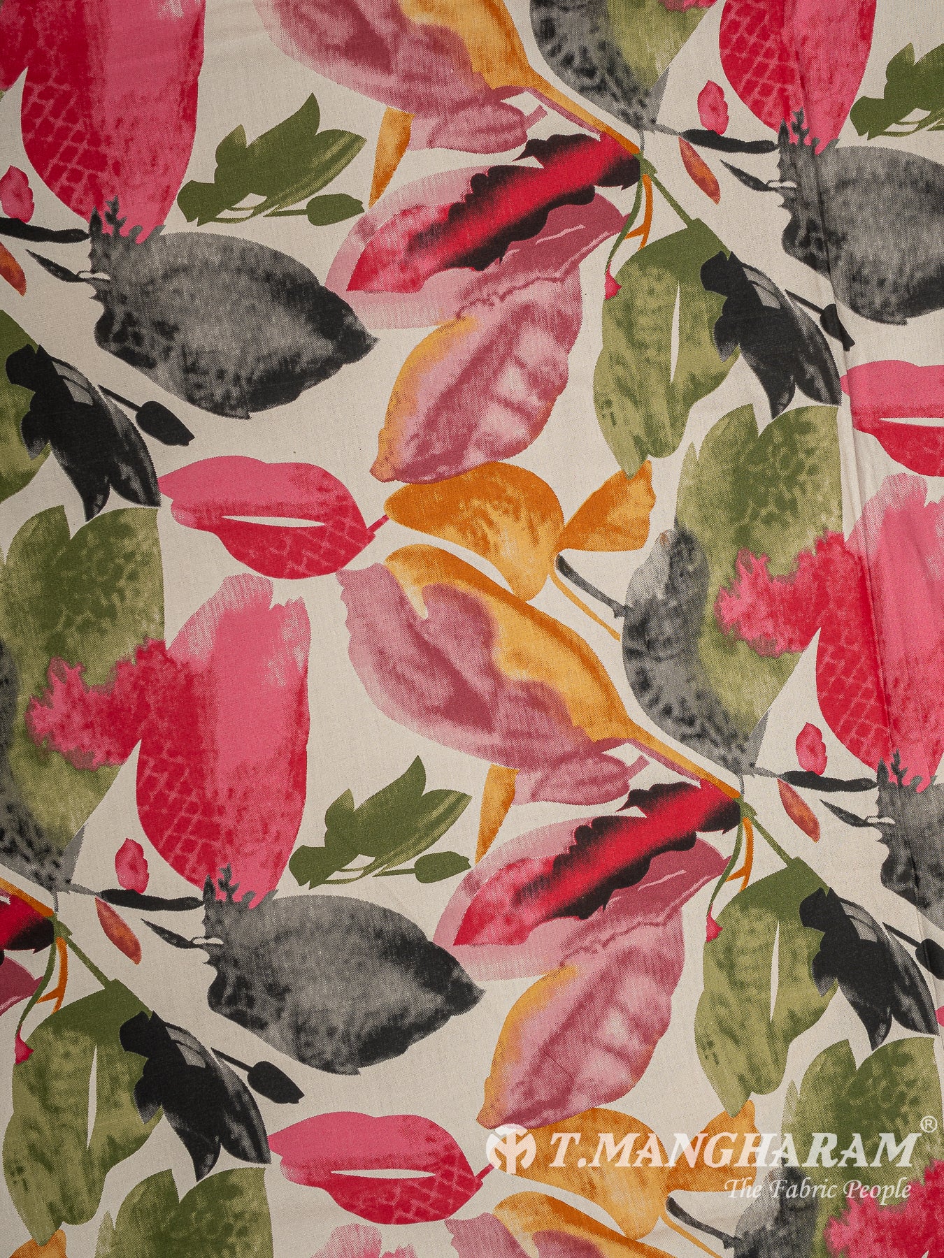 Cream Rayon Cotton Fabric - EC13579