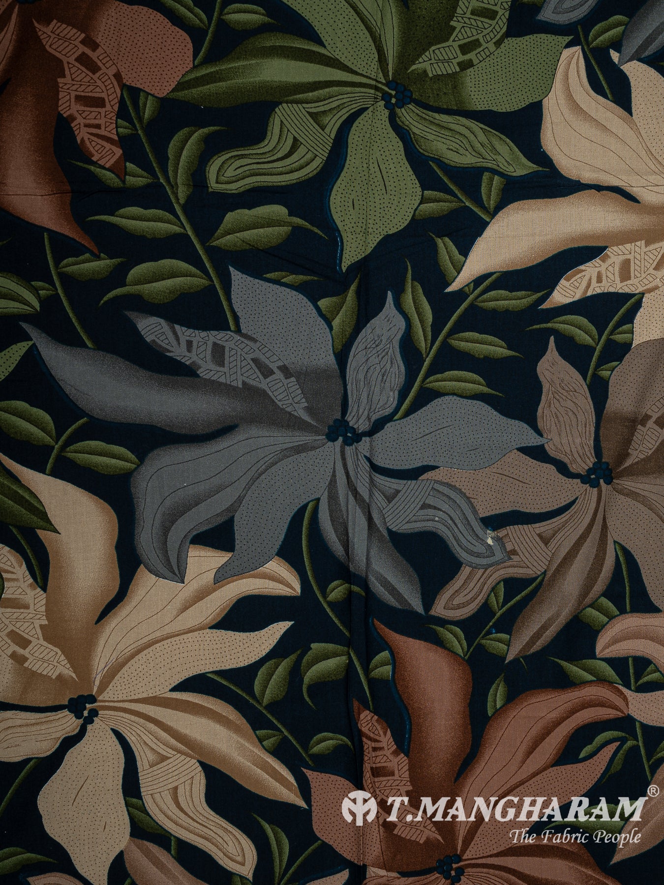 Black Rayon Cotton Fabric - EC13573