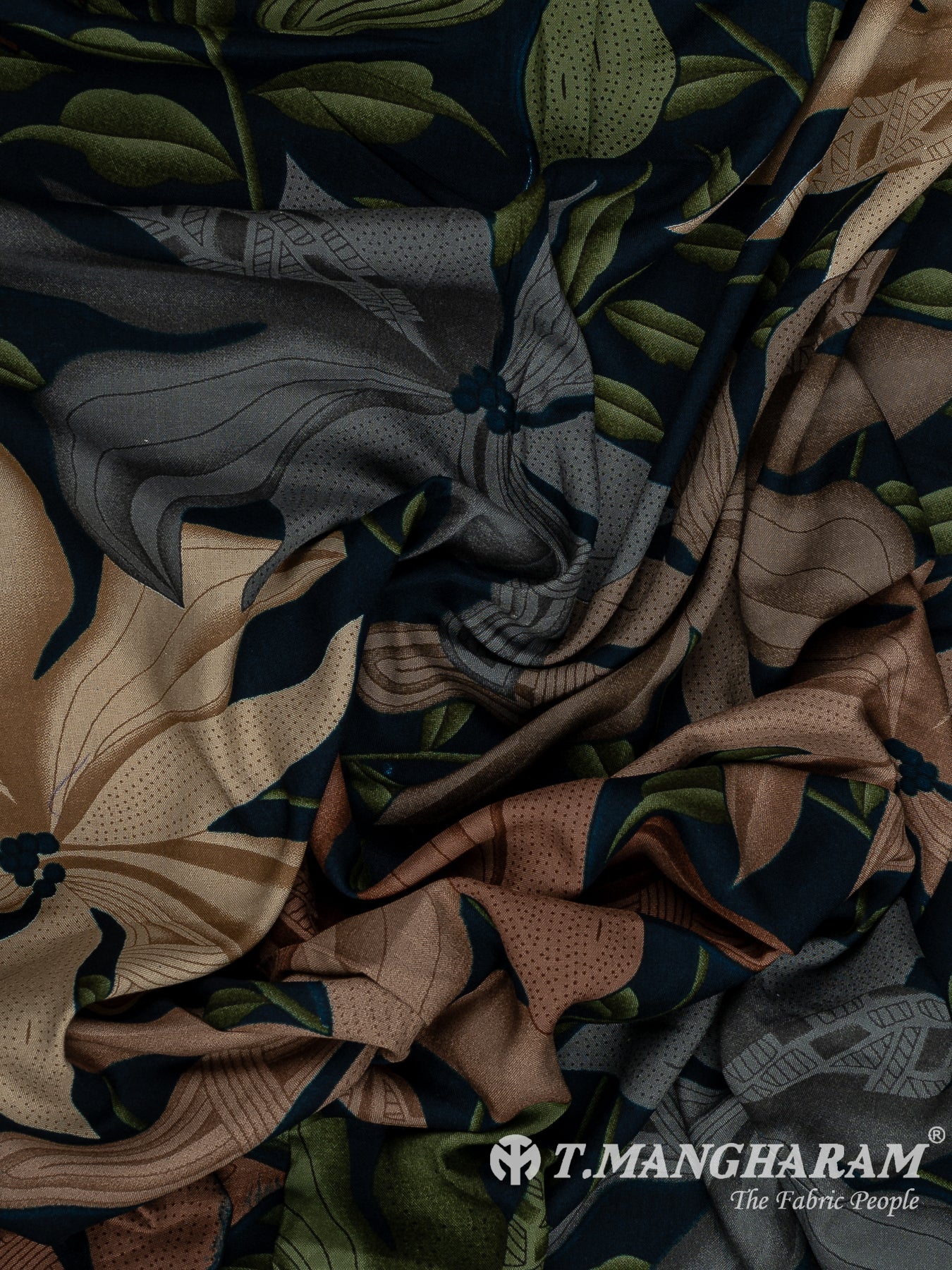 Black Rayon Cotton Fabric - EC13573