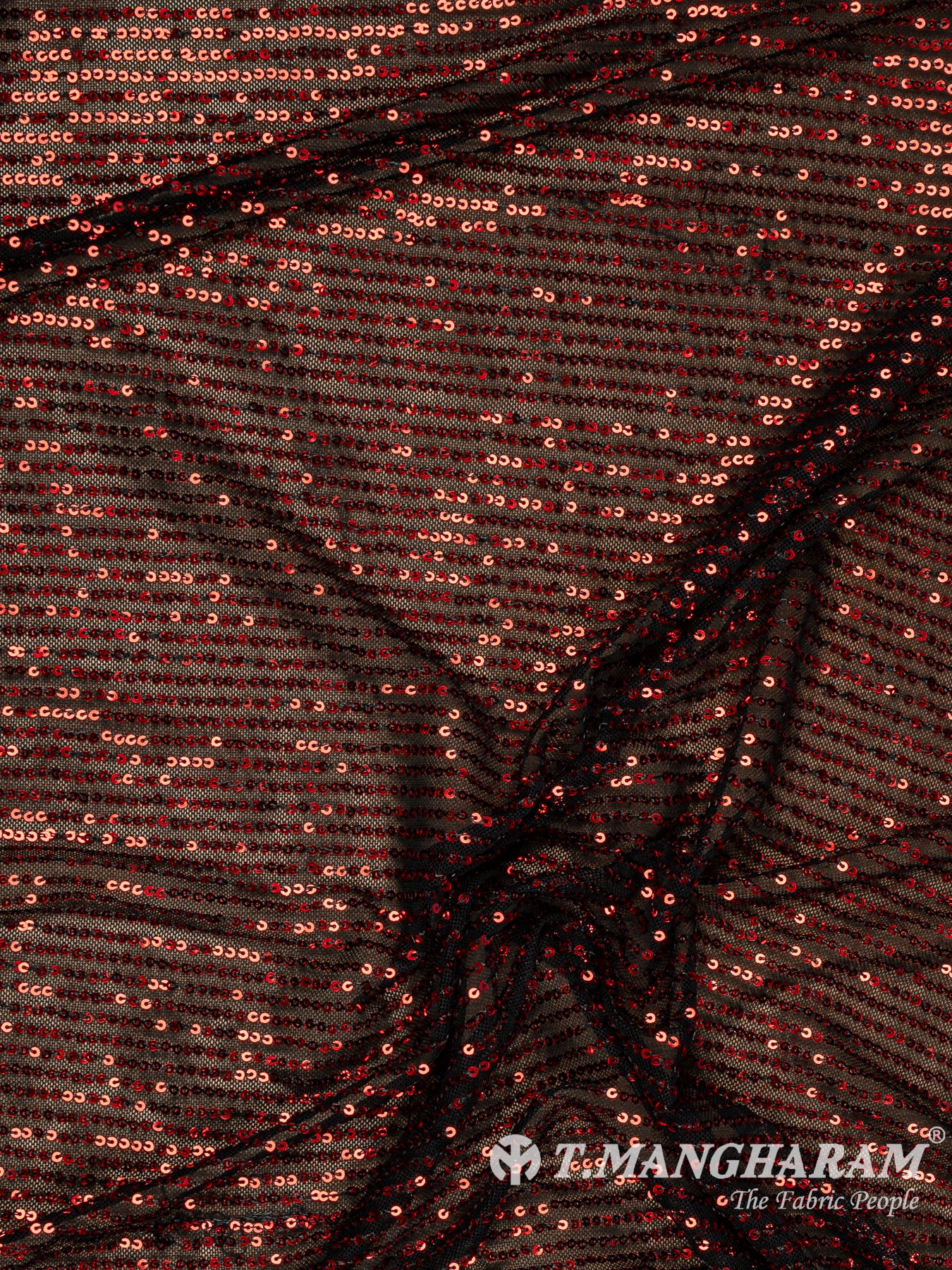 Maroon Stretch Net Fabric - EC13307