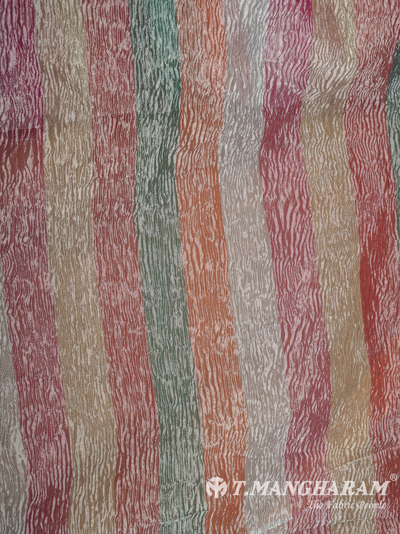 Multicolor Crushed Tissue Fabric - EC13421
