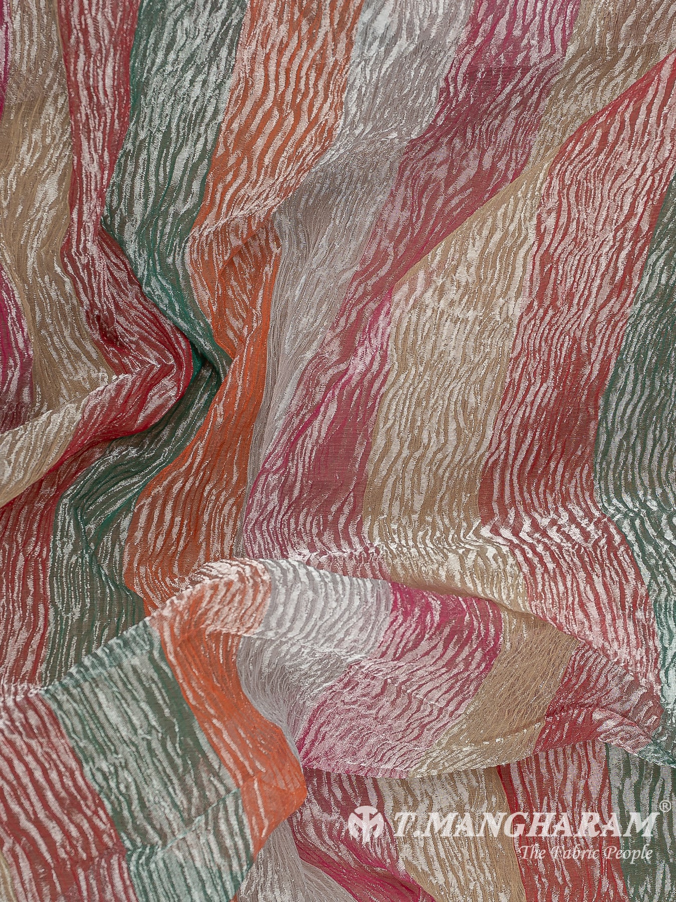 Multicolor Crushed Tissue Fabric - EC13421