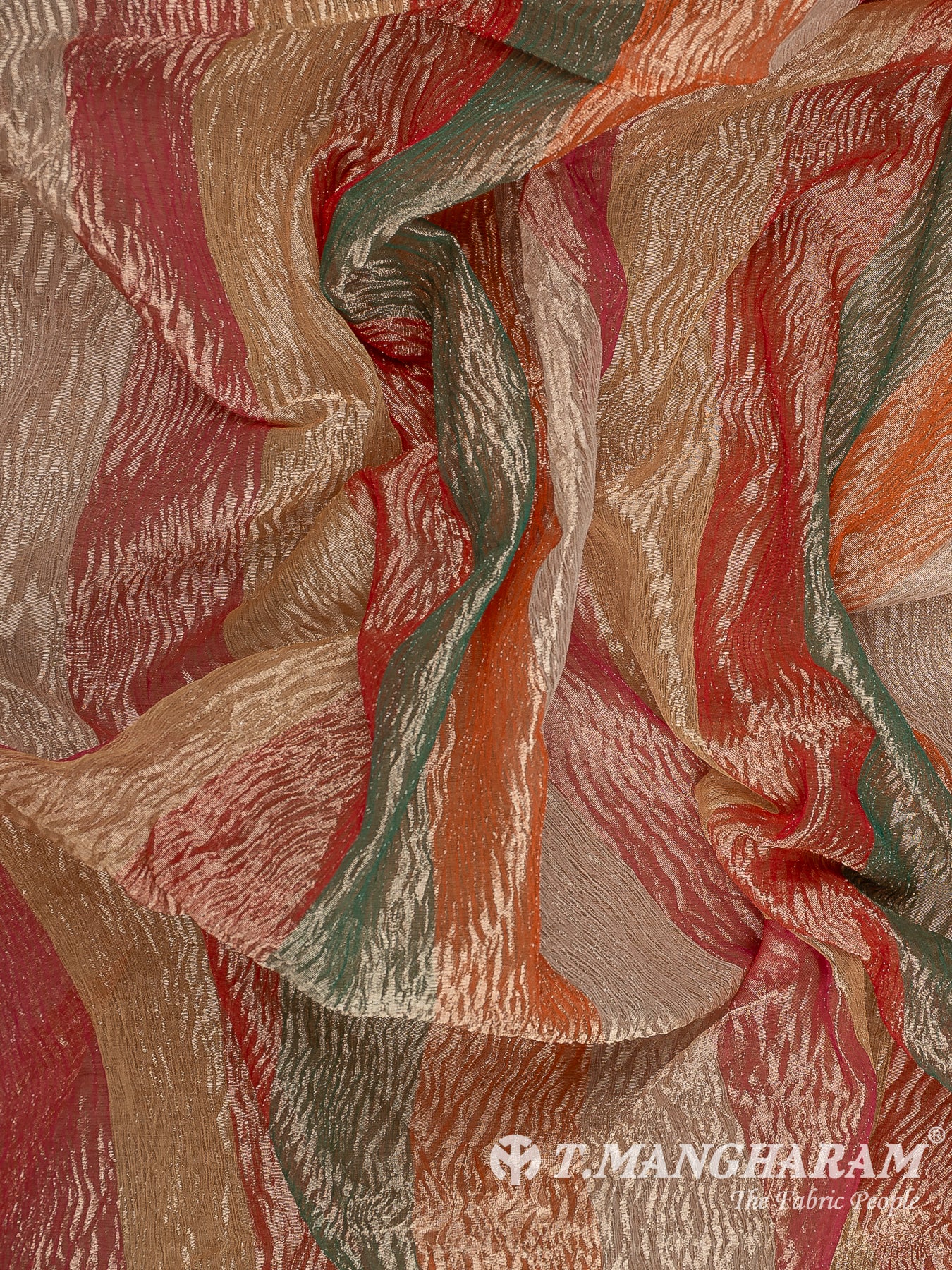 Multicolor Crushed Tissue Fabric - EC13422