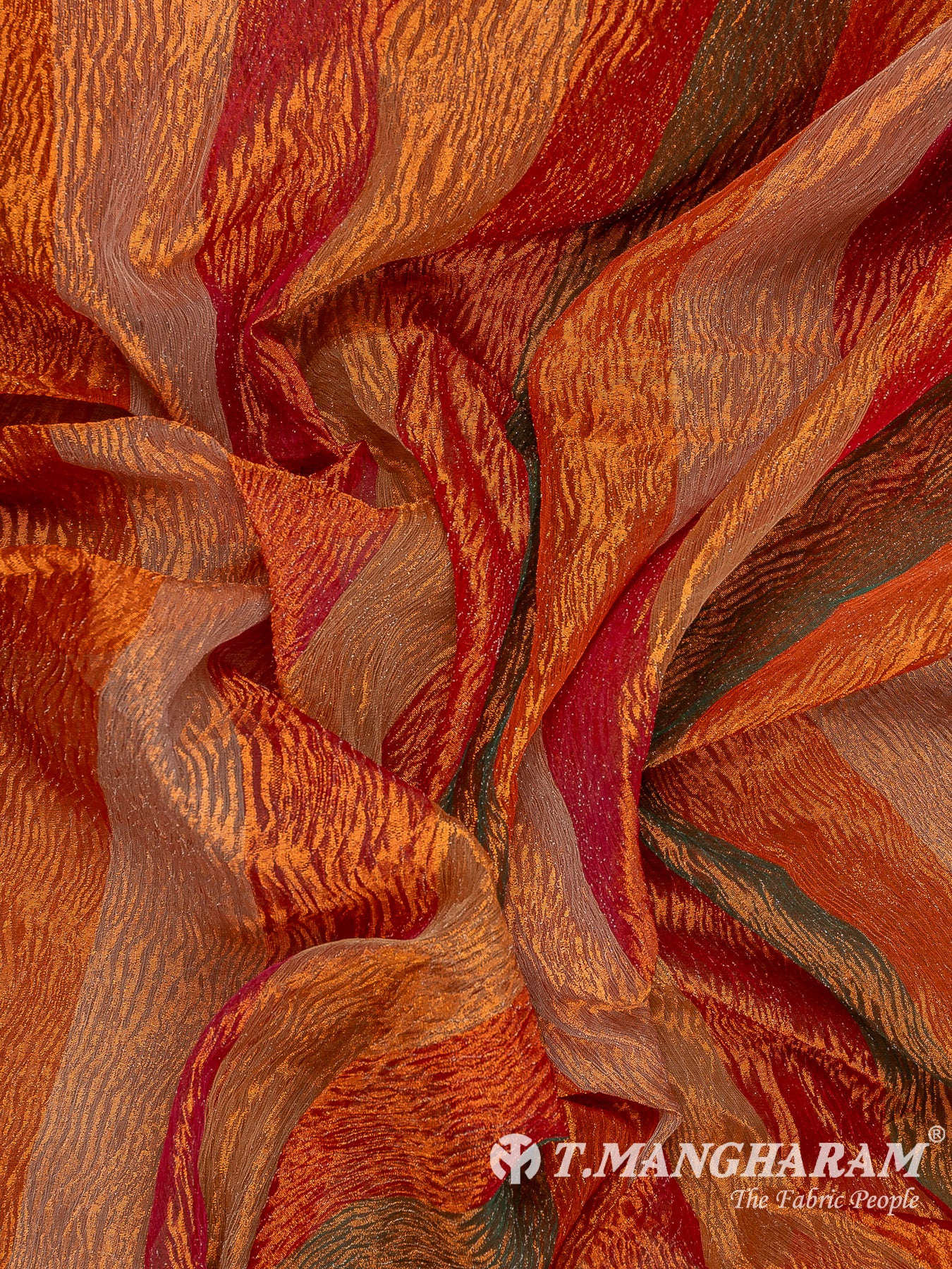 Multicolor Crushed Tissue Fabric - EC13423