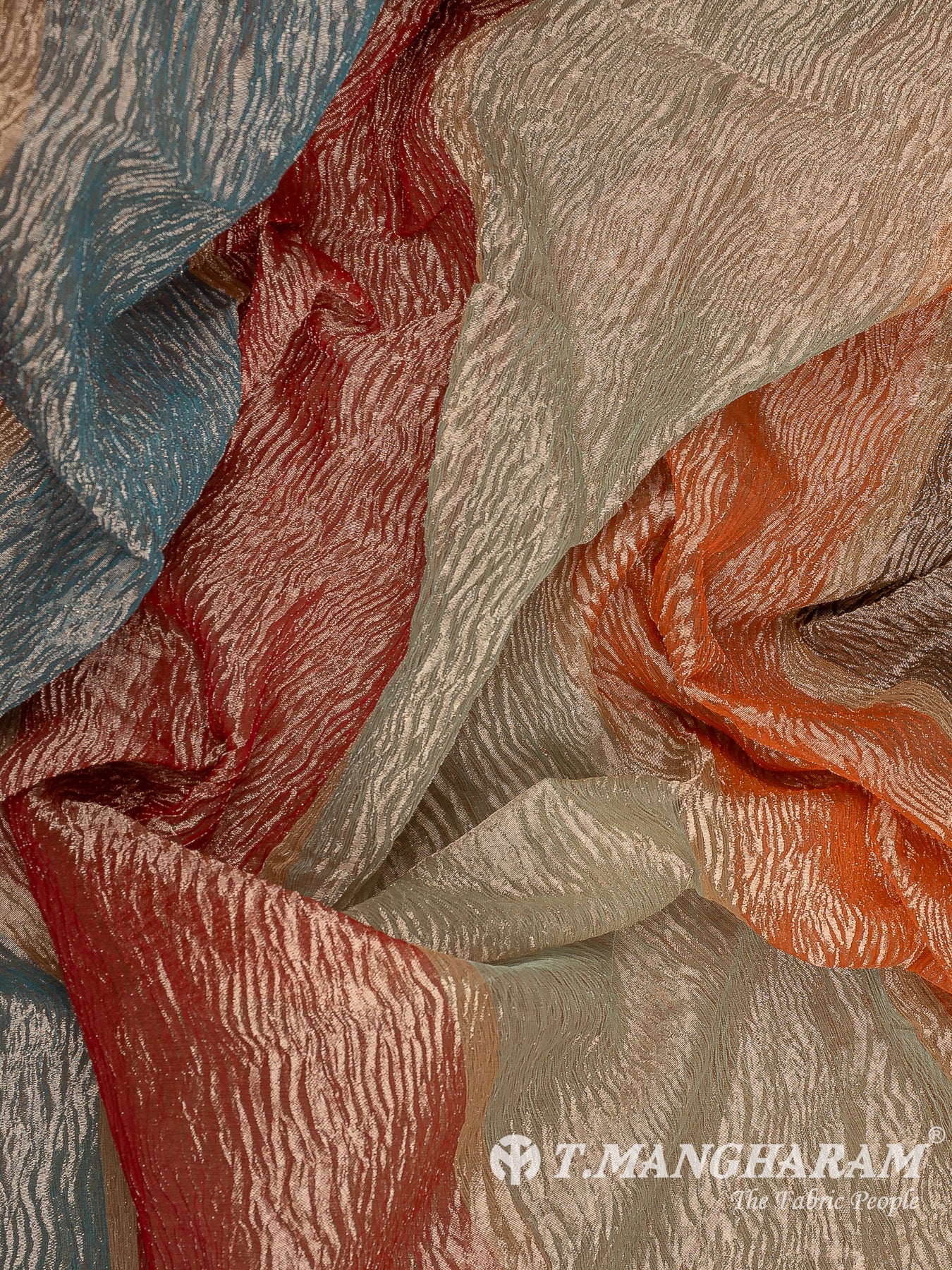 Multicolor Crushed Tissue Fabric - EC13417