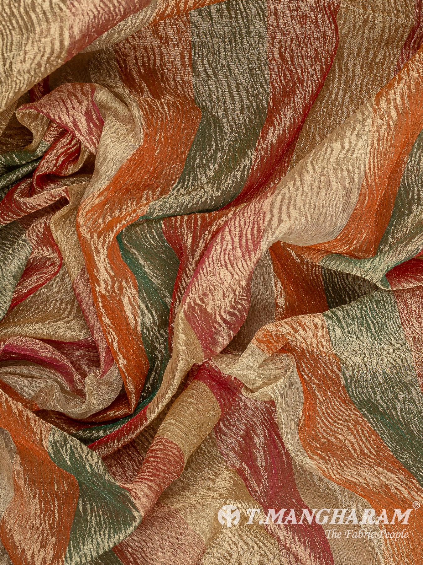 Multicolor Crushed Tissue Fabric - EC13424
