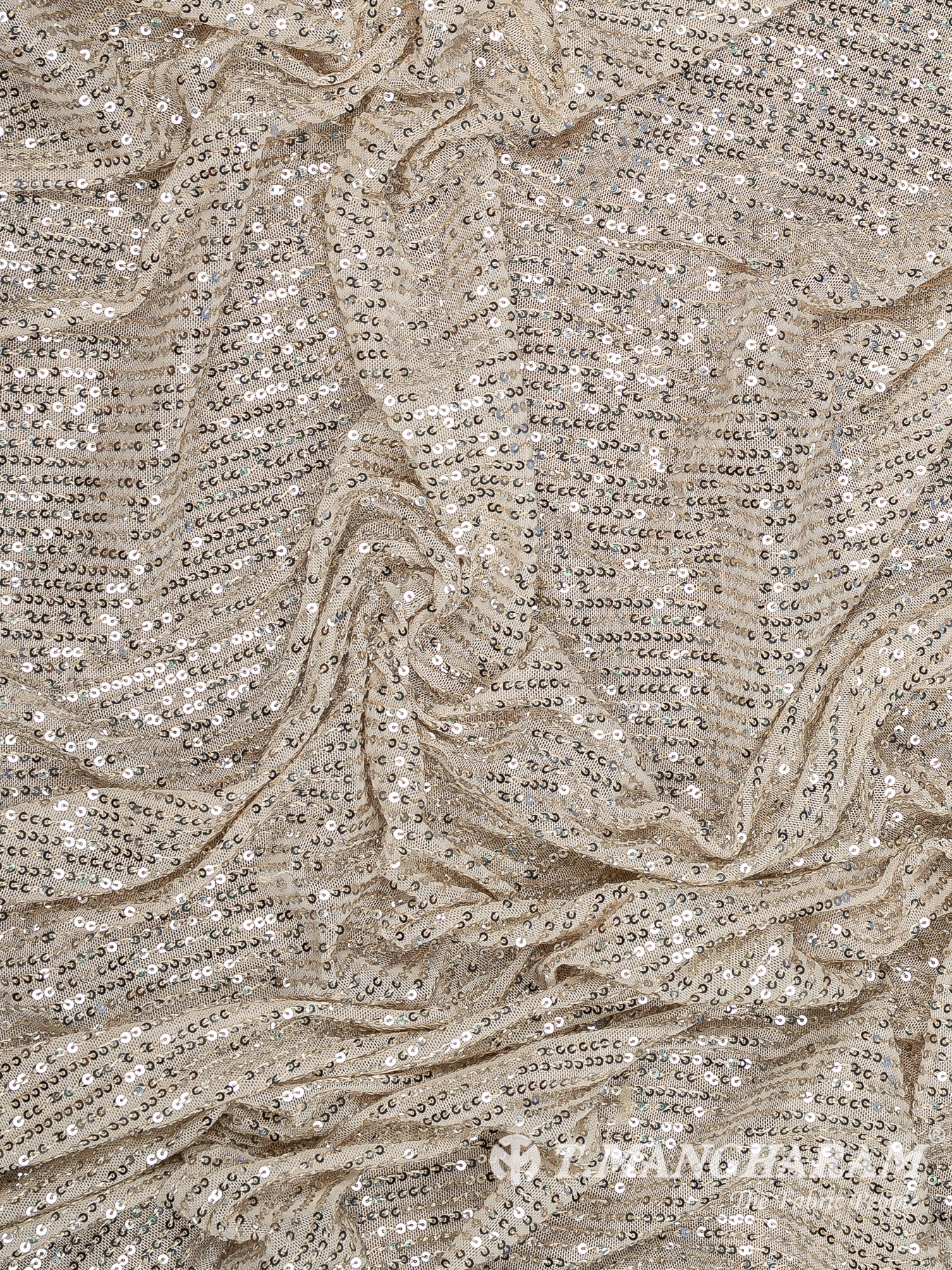 Beige Stretch Net Fabric - EC13302