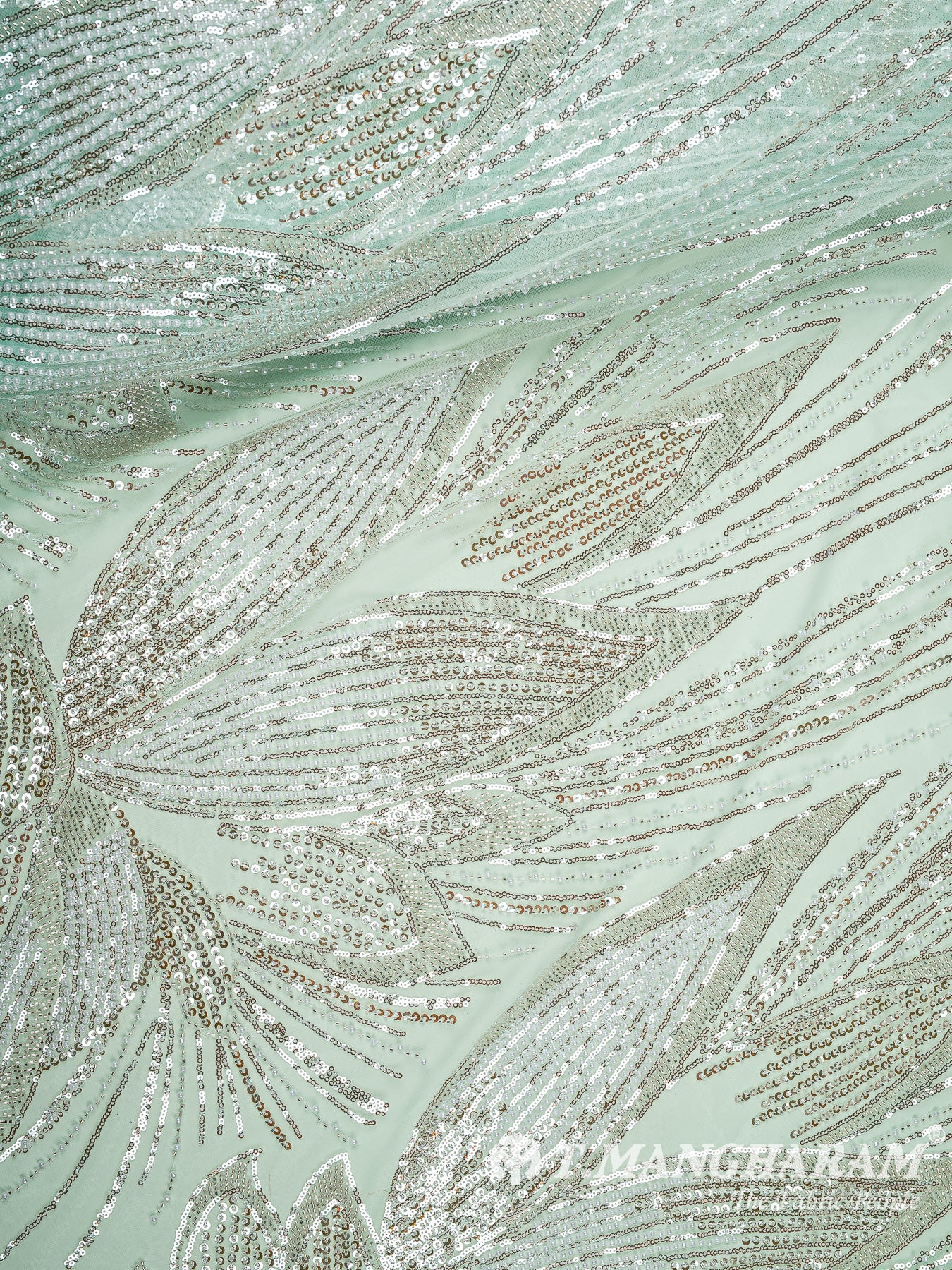Green Fancy Net Fabric - EC13541