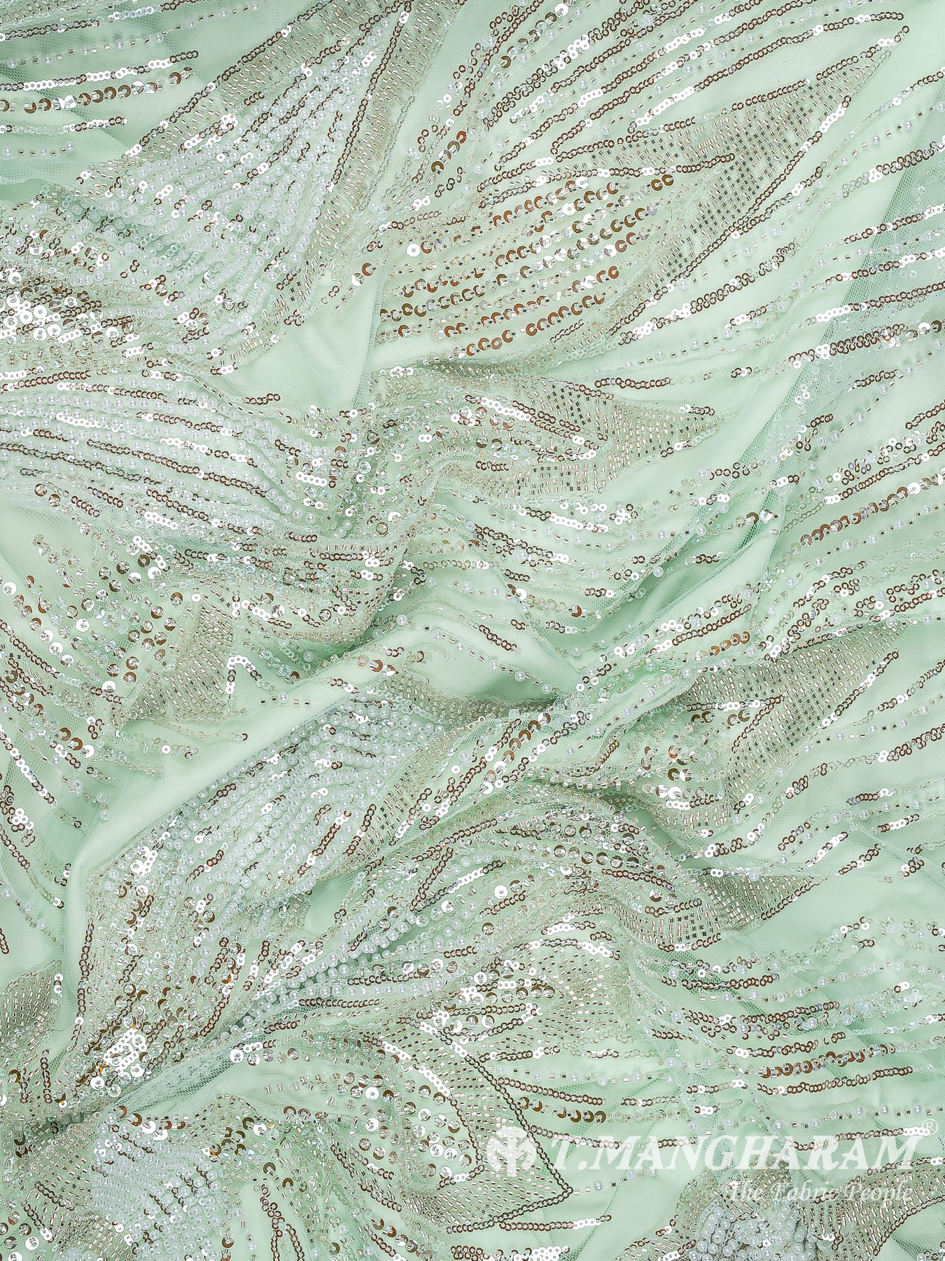 Green Fancy Net Fabric - EC13541