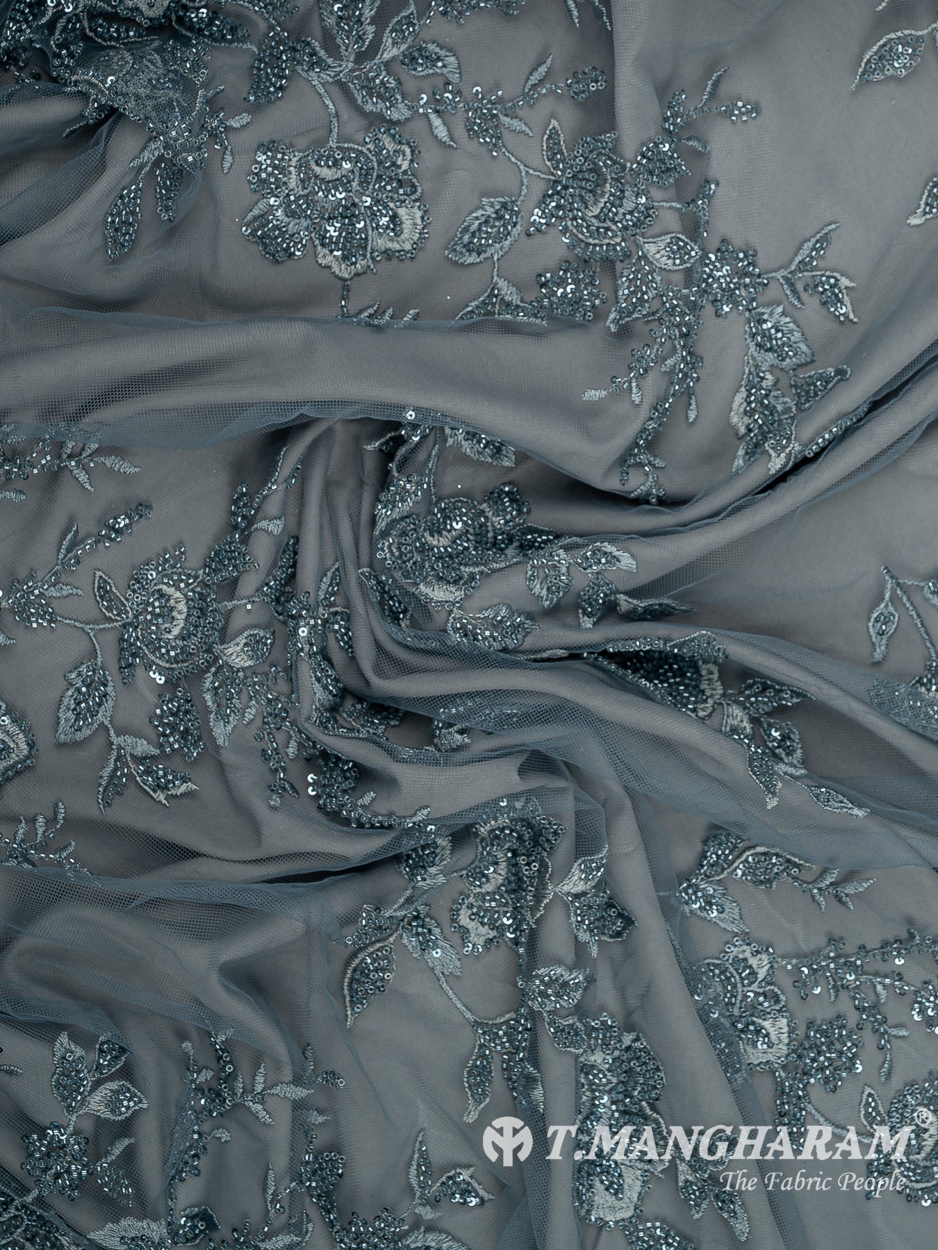 Blue Fancy Net Fabric - EB10091