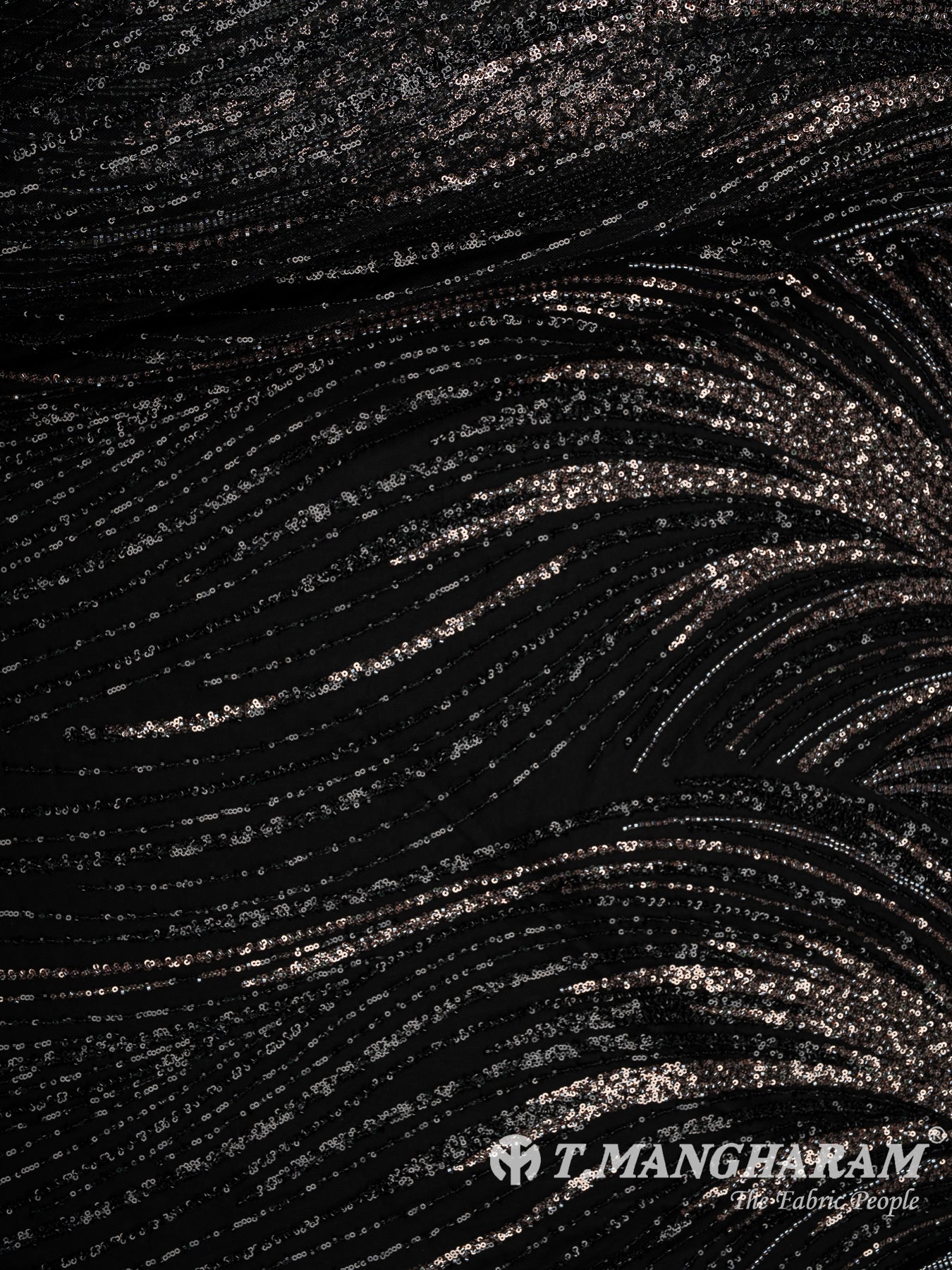 Black Fancy Net Fabric - EC13542