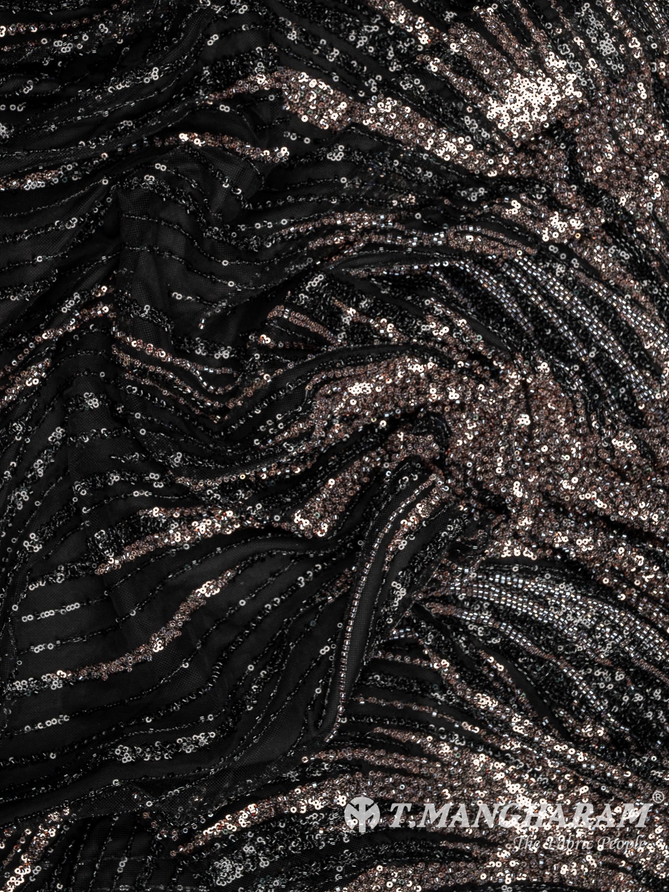 Black Fancy Net Fabric - EC13542