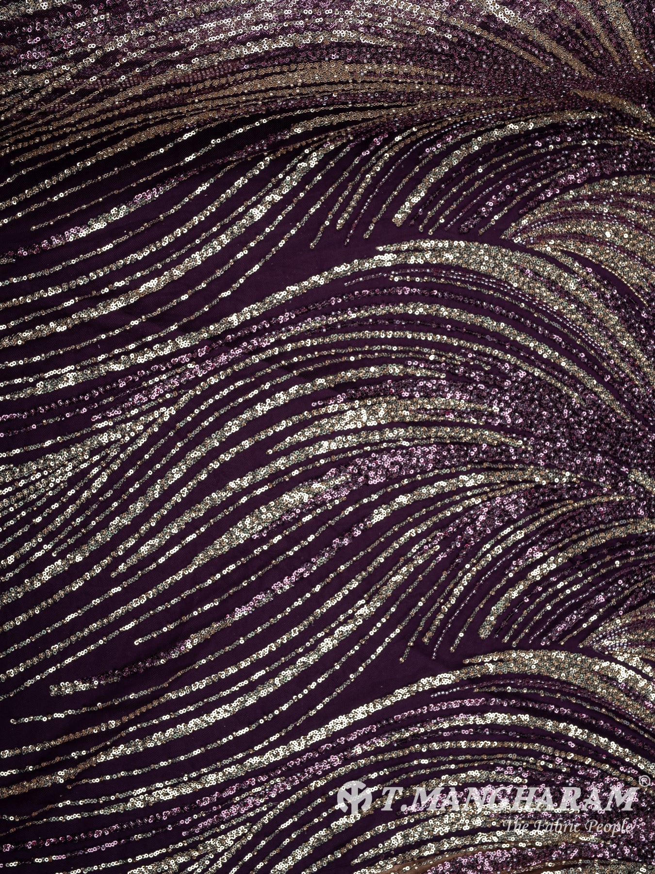 Purple Fancy Net Fabric - EC13545