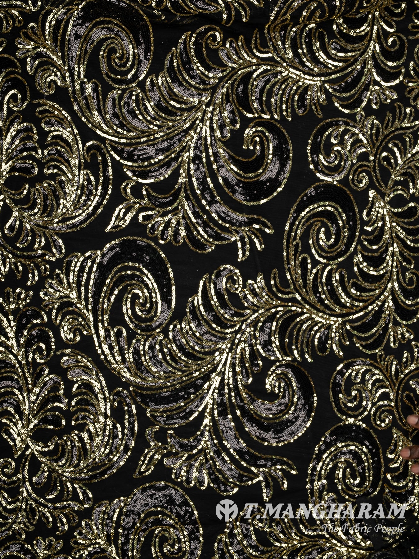 Black Fancy Net Fabric - EC13531