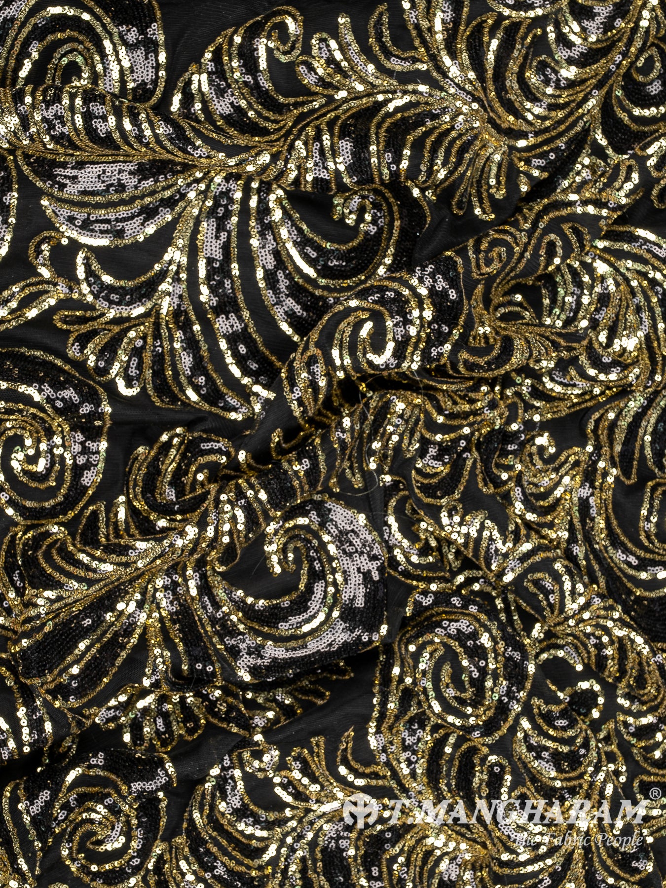 Black Fancy Net Fabric - EC13531