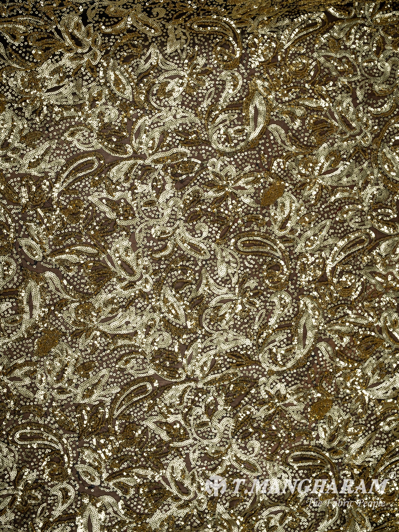 Gold Fancy Net Fabric - EC13525