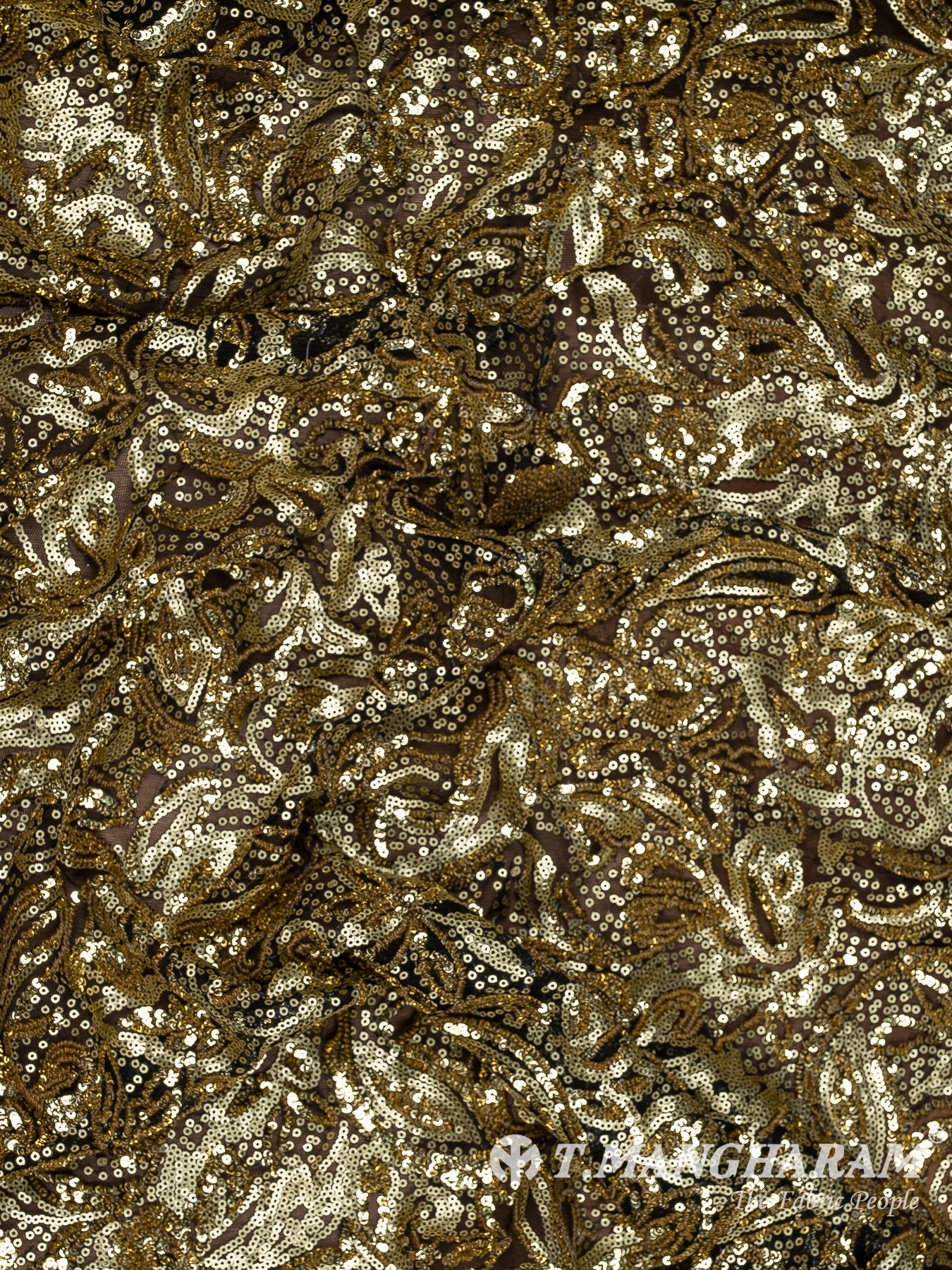 Gold Fancy Net Fabric - EC13525