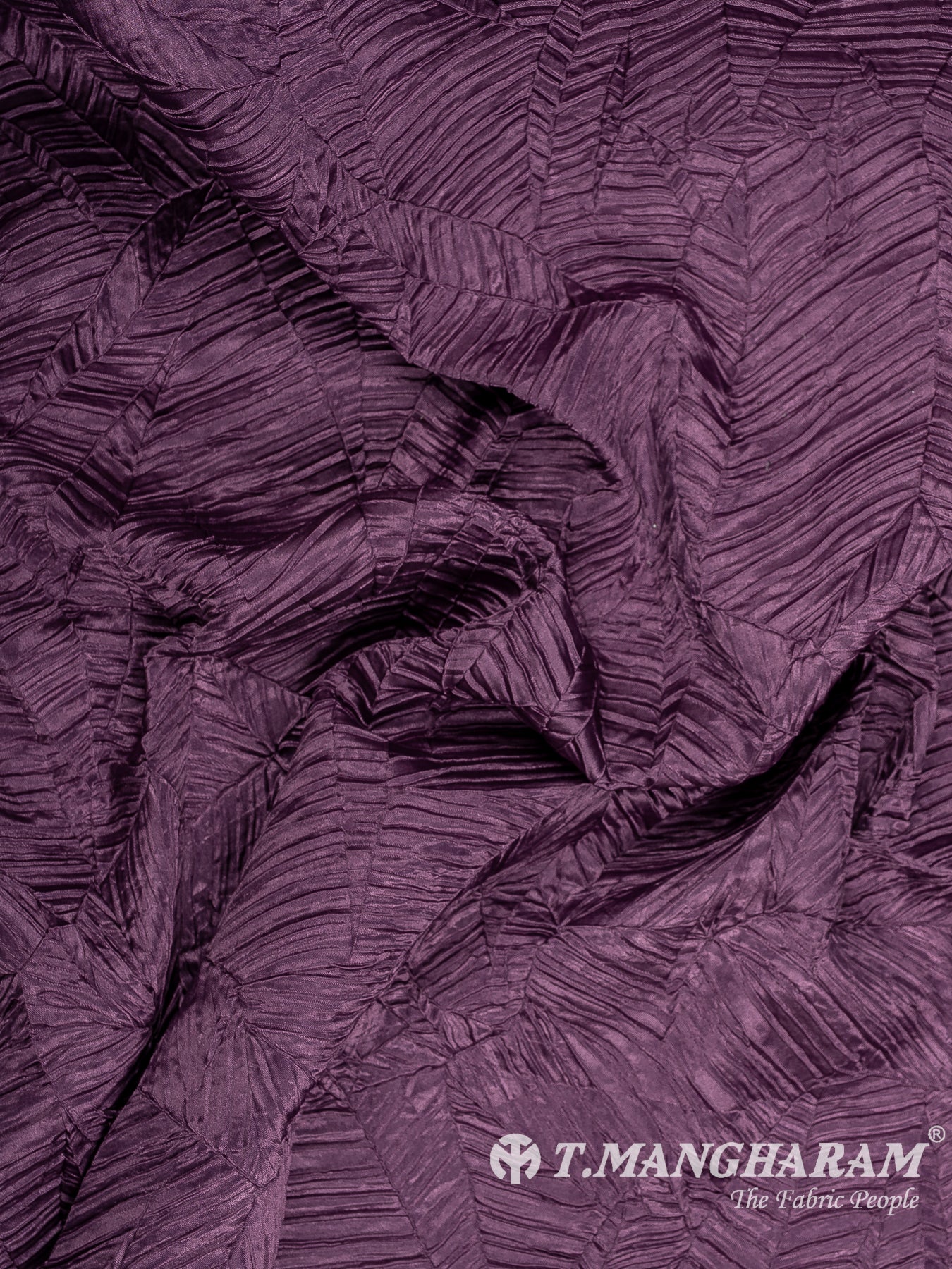 Purple Embossed Satin Fabric - EB10081