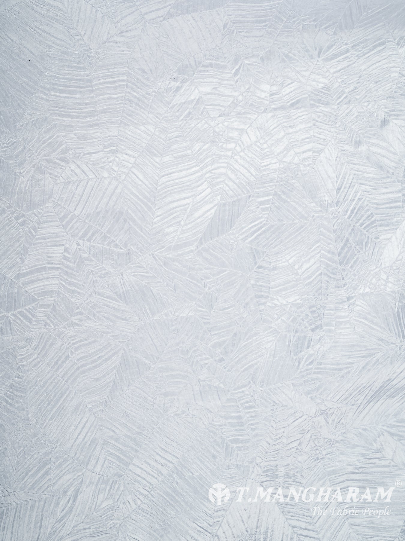 White Embossed Satin Fabric - EB10076