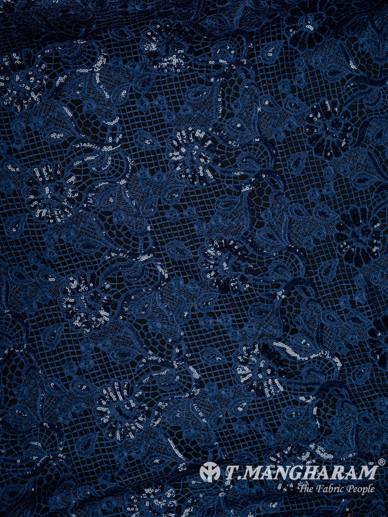 Blue Fancy Net Fabric - EC13532