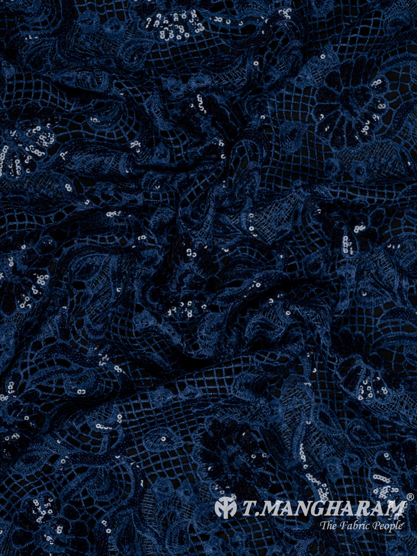 Blue Fancy Net Fabric - EC13532