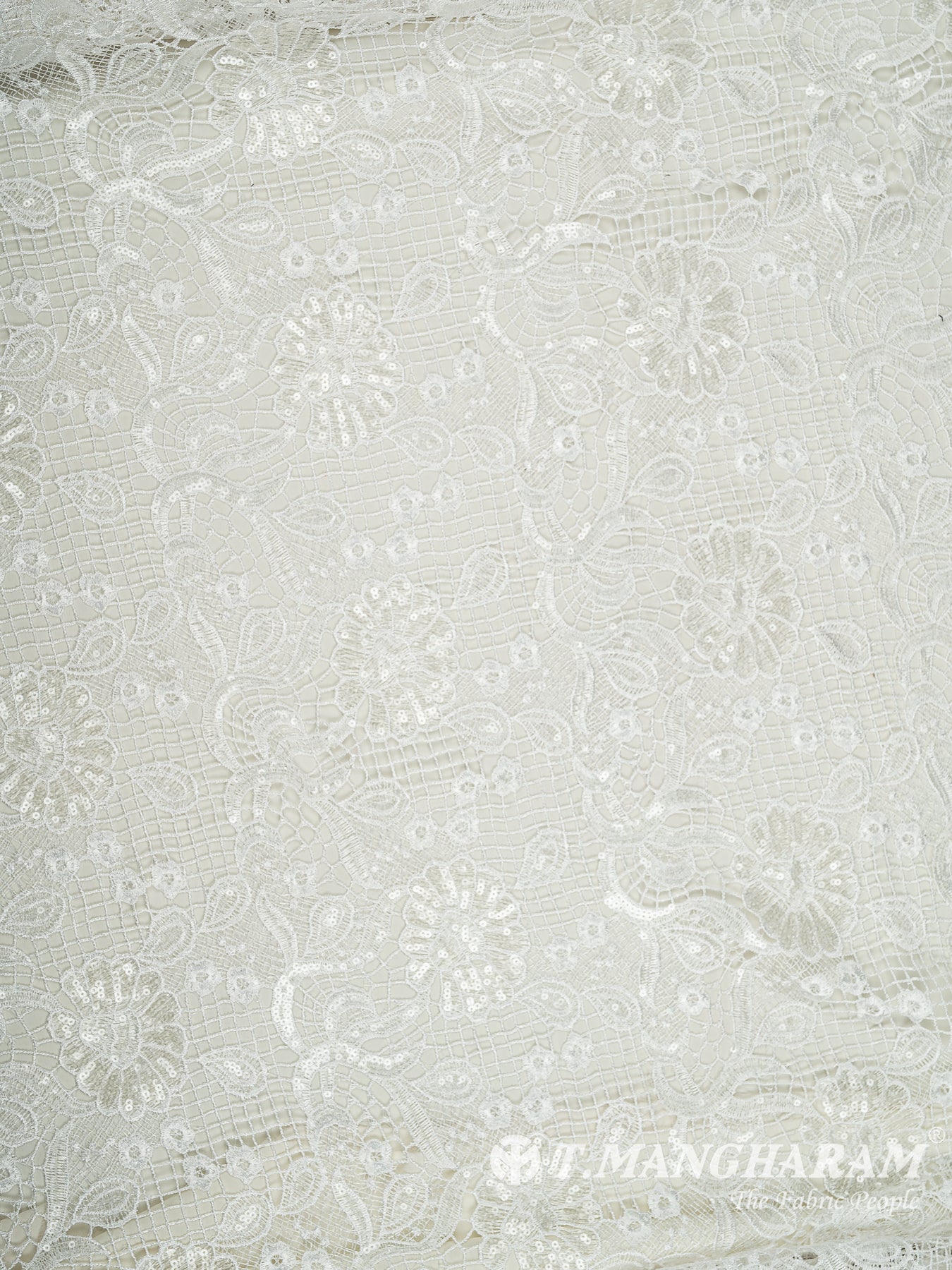 White Fancy Net Fabric - EC13535