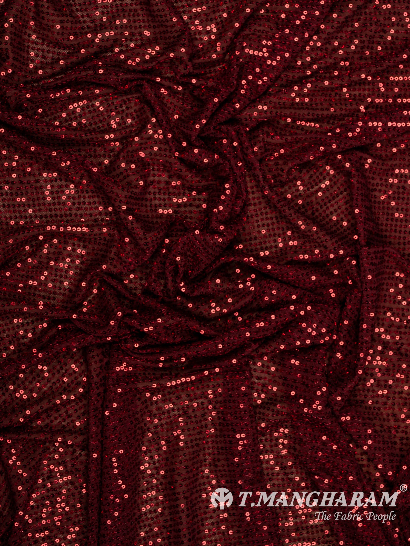 Maroon Stretch Net Fabric - EC13304