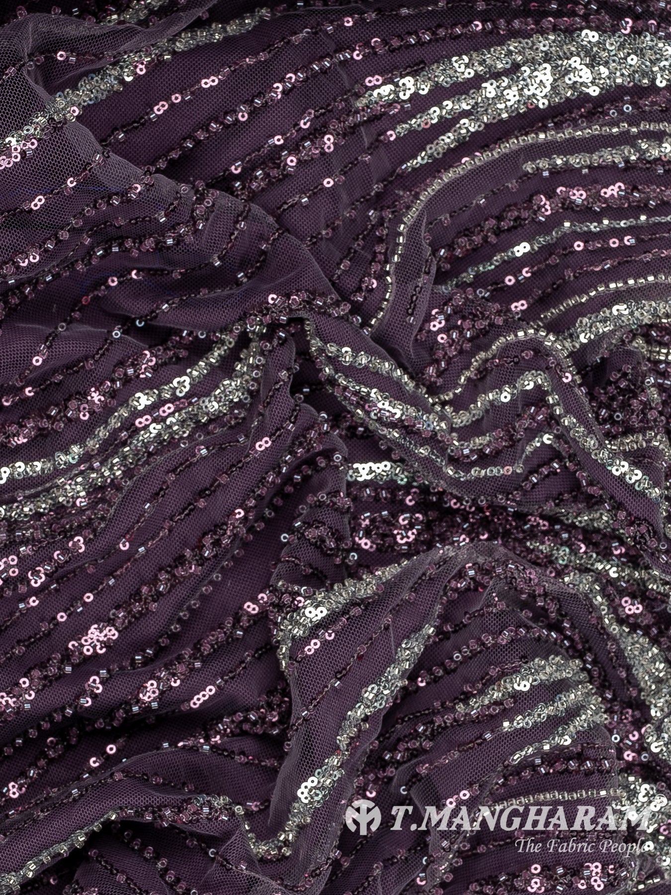 Purple Fancy Net Fabric - EC13544