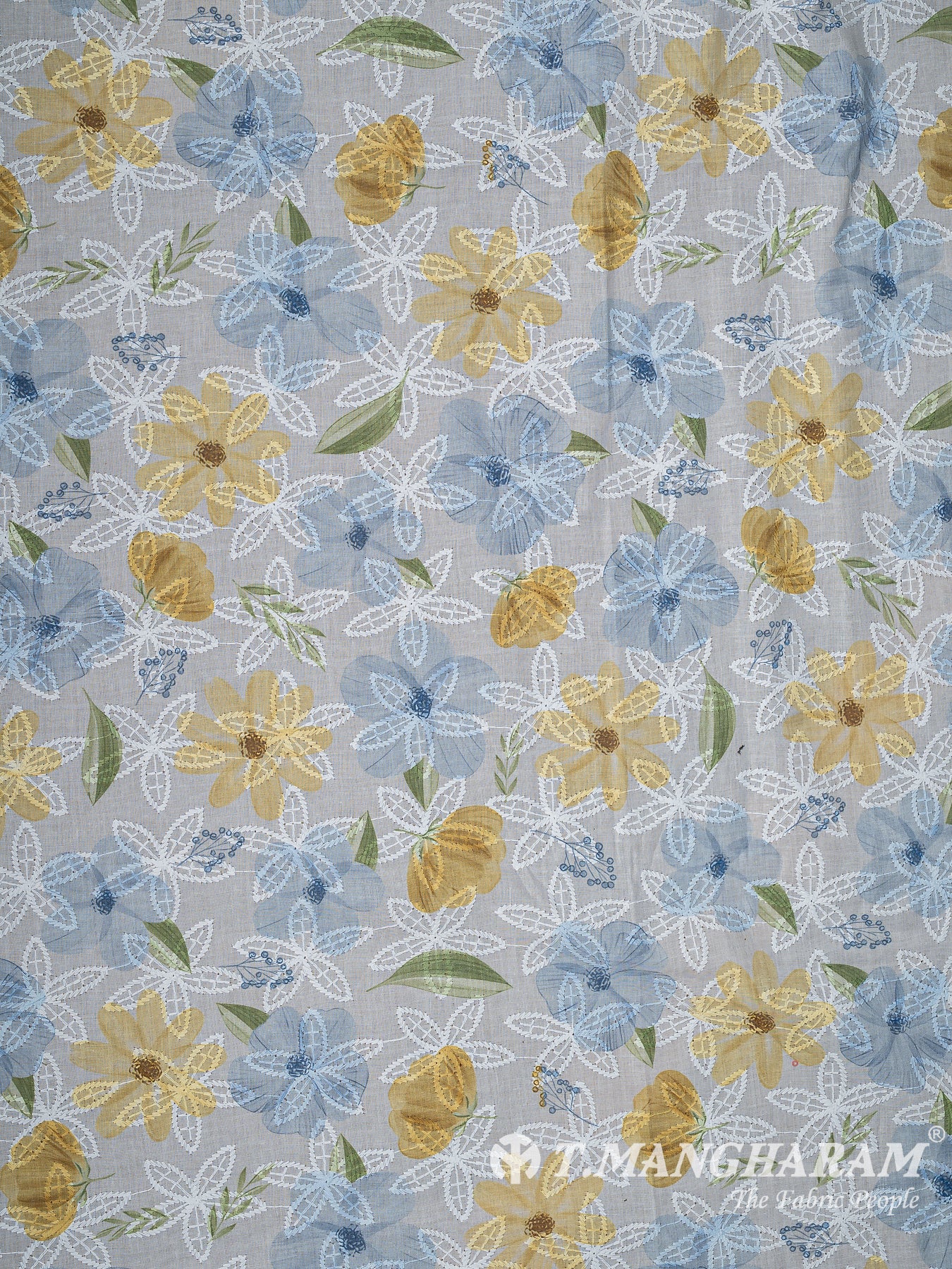 White Cotton Embroidery Fabric - EB10204