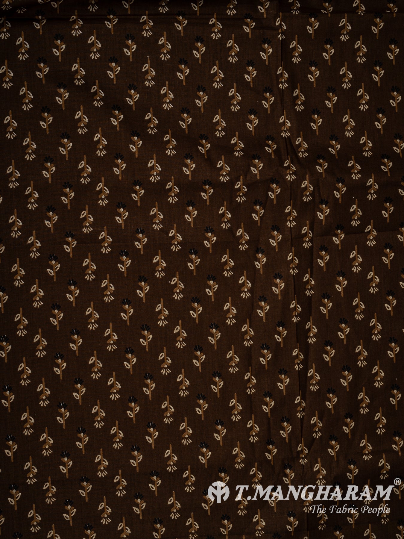 Brown Cotton Fabric - EC13786