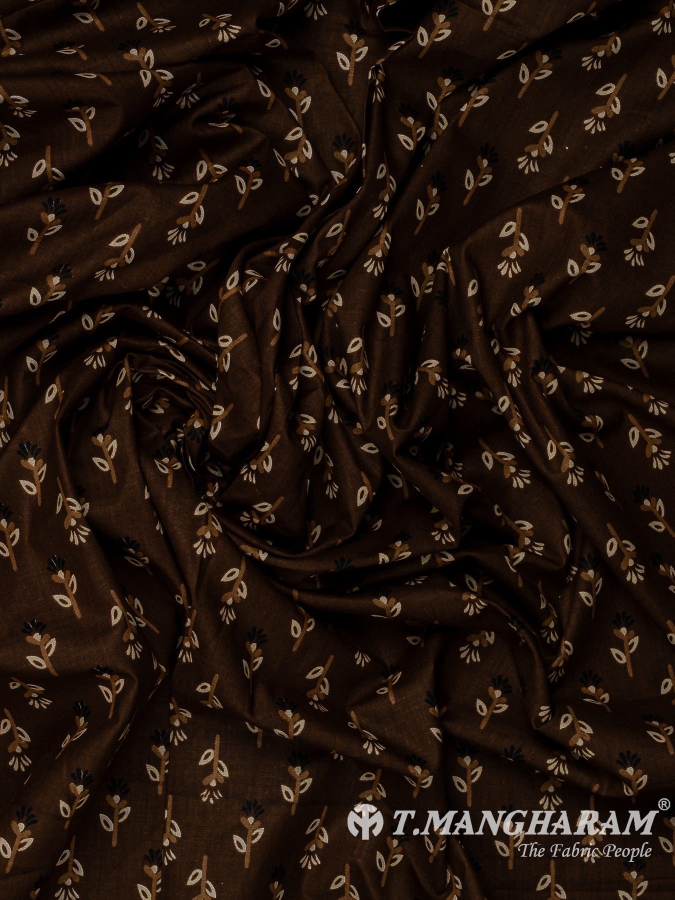 Brown Cotton Fabric - EC13786