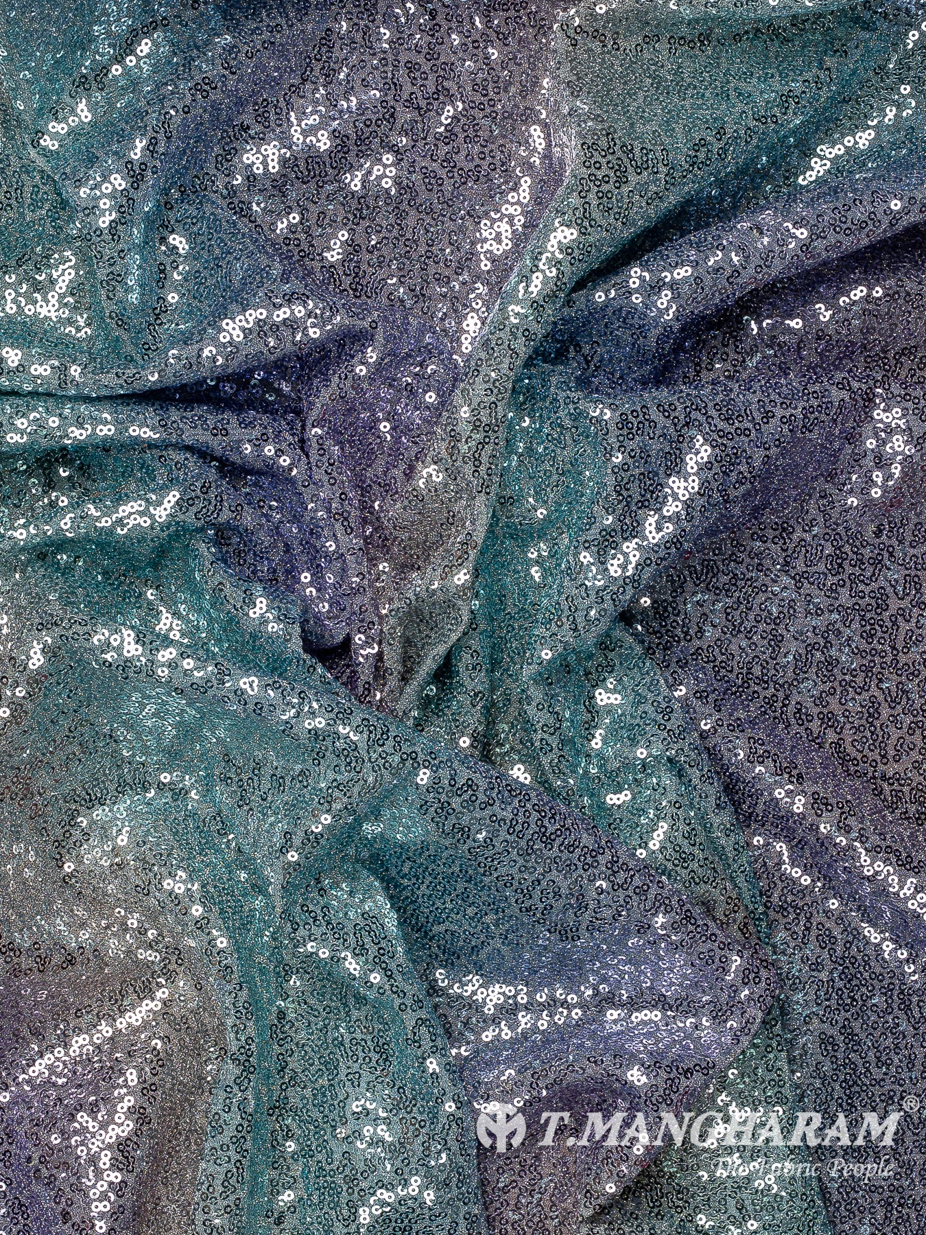 Multicolor Sequin Fancy Net Fabric - EB10234