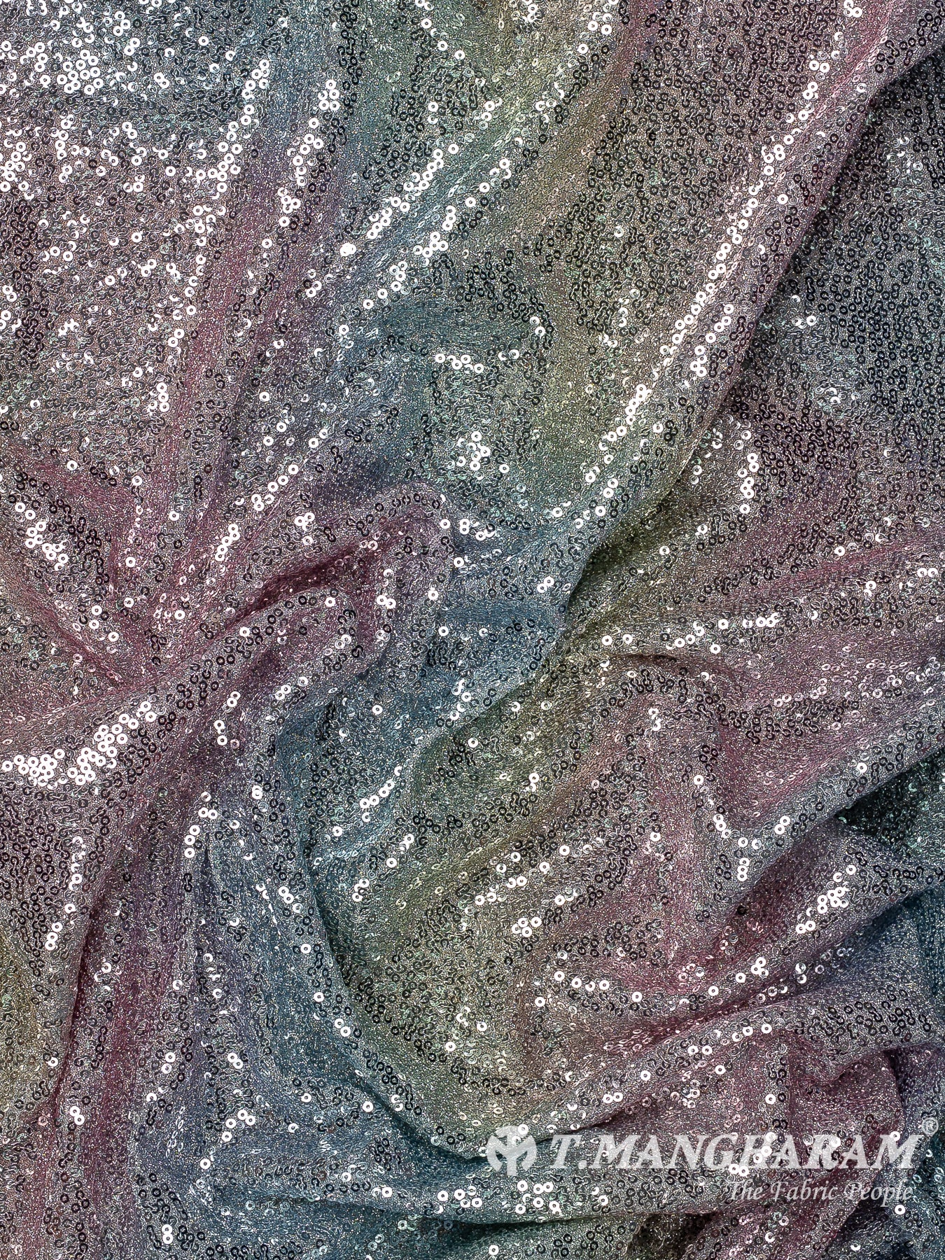 Multicolor Sequin Fancy Net Fabric - EB10233