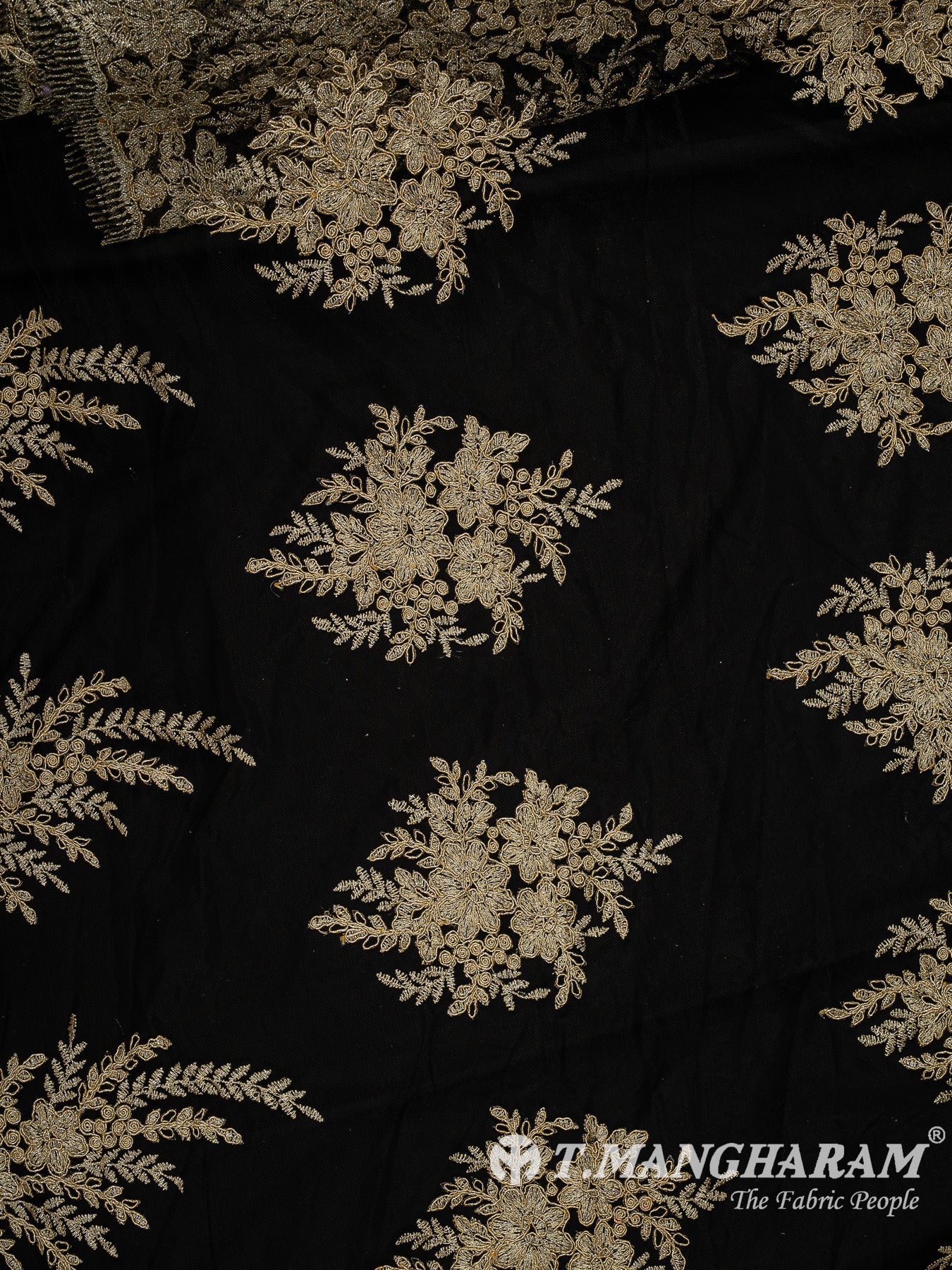 Black Fancy Net Fabric - EC13529