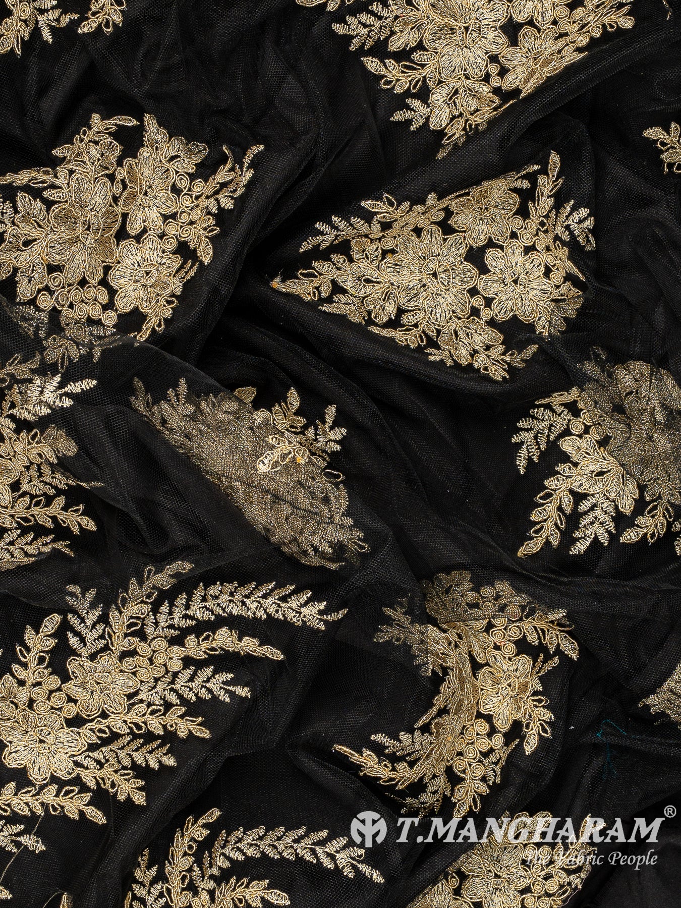 Black Fancy Net Fabric - EC13529