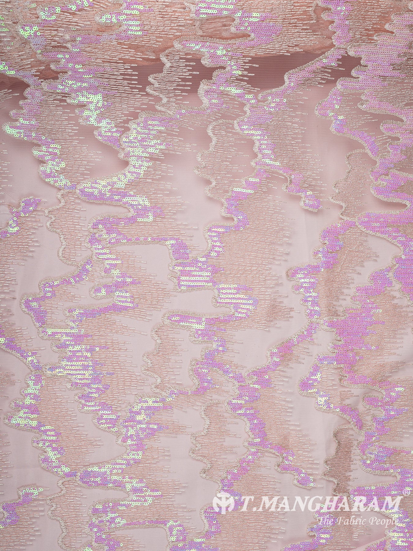 Peach Fancy Net Fabric - EB10237